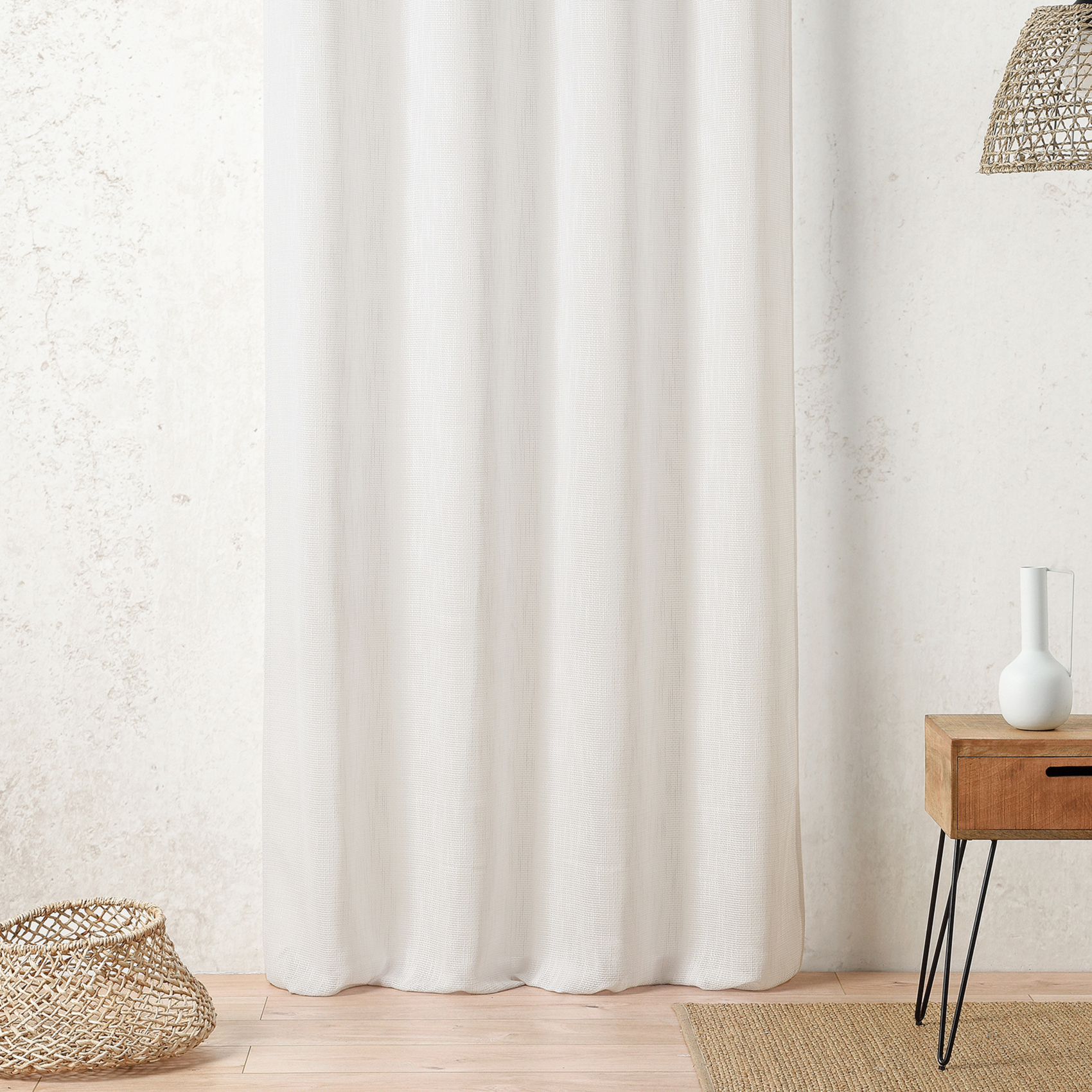 Tissu voilage plombé effet filet ajouré crochet — vue 5
