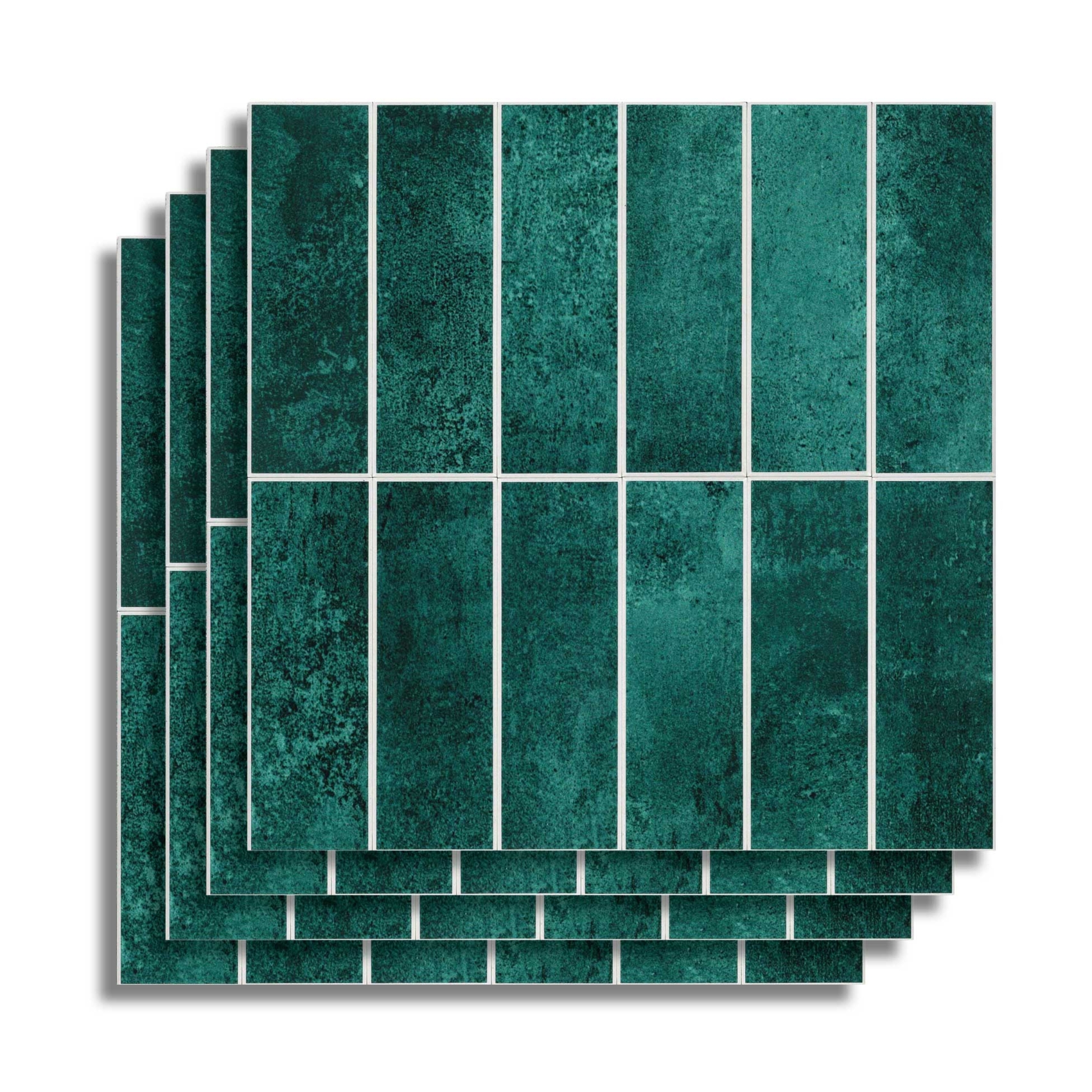 Lot de 4 crédences adhésives murales 3D effet carrelage — vue 3