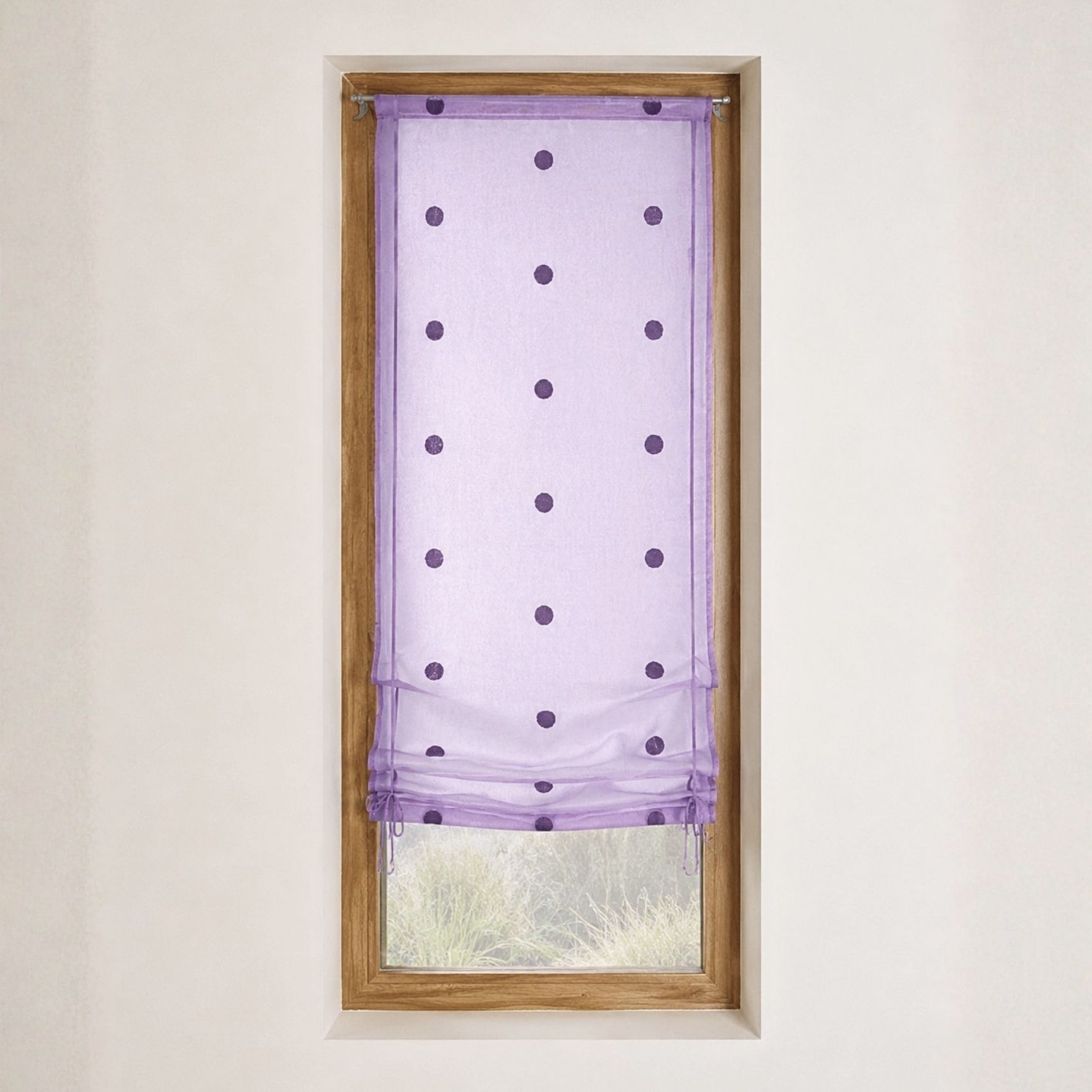 Store à remonter en organza jacquard à pois — vue 5