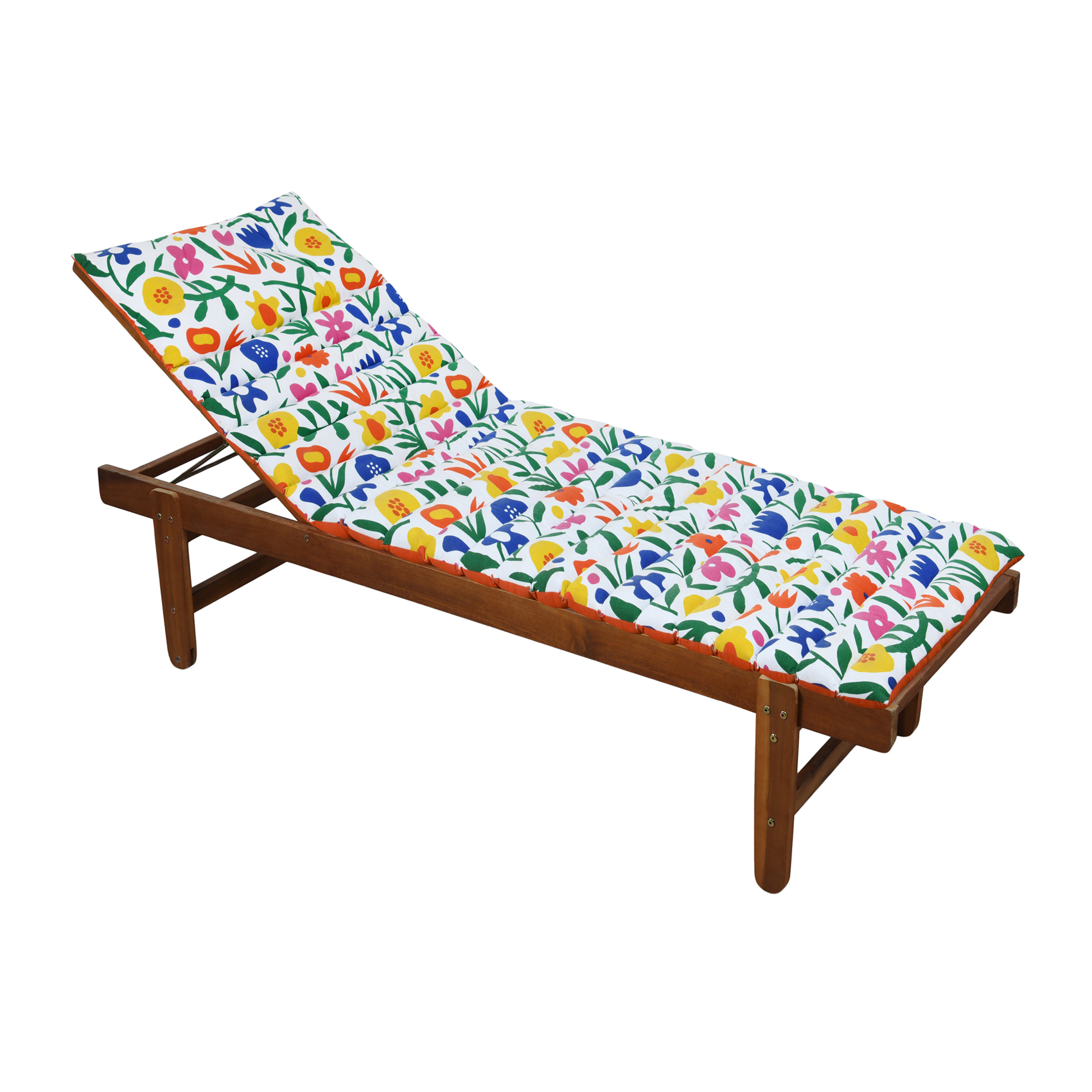 Matelas de bain de soleil en polycoton imprimé floral