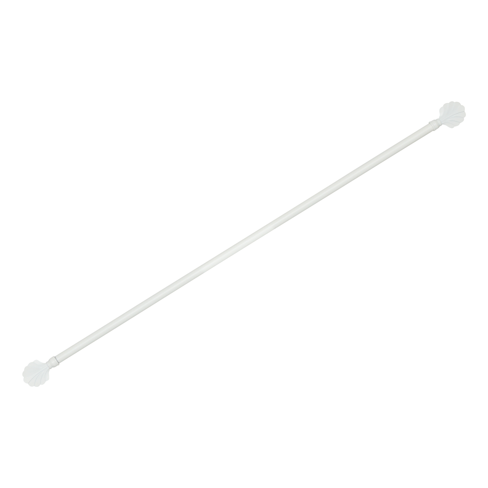 Kit tringle à rideaux extensible avec embout éventail en métal