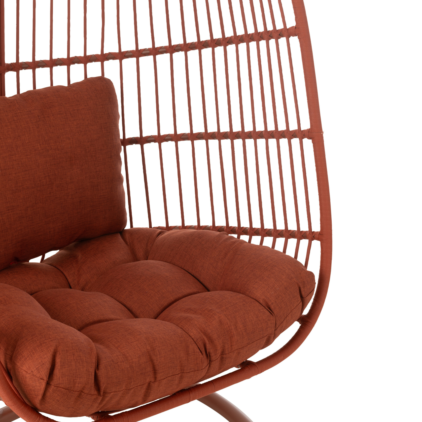 Fauteuil suspendu acier et corde — vue 6