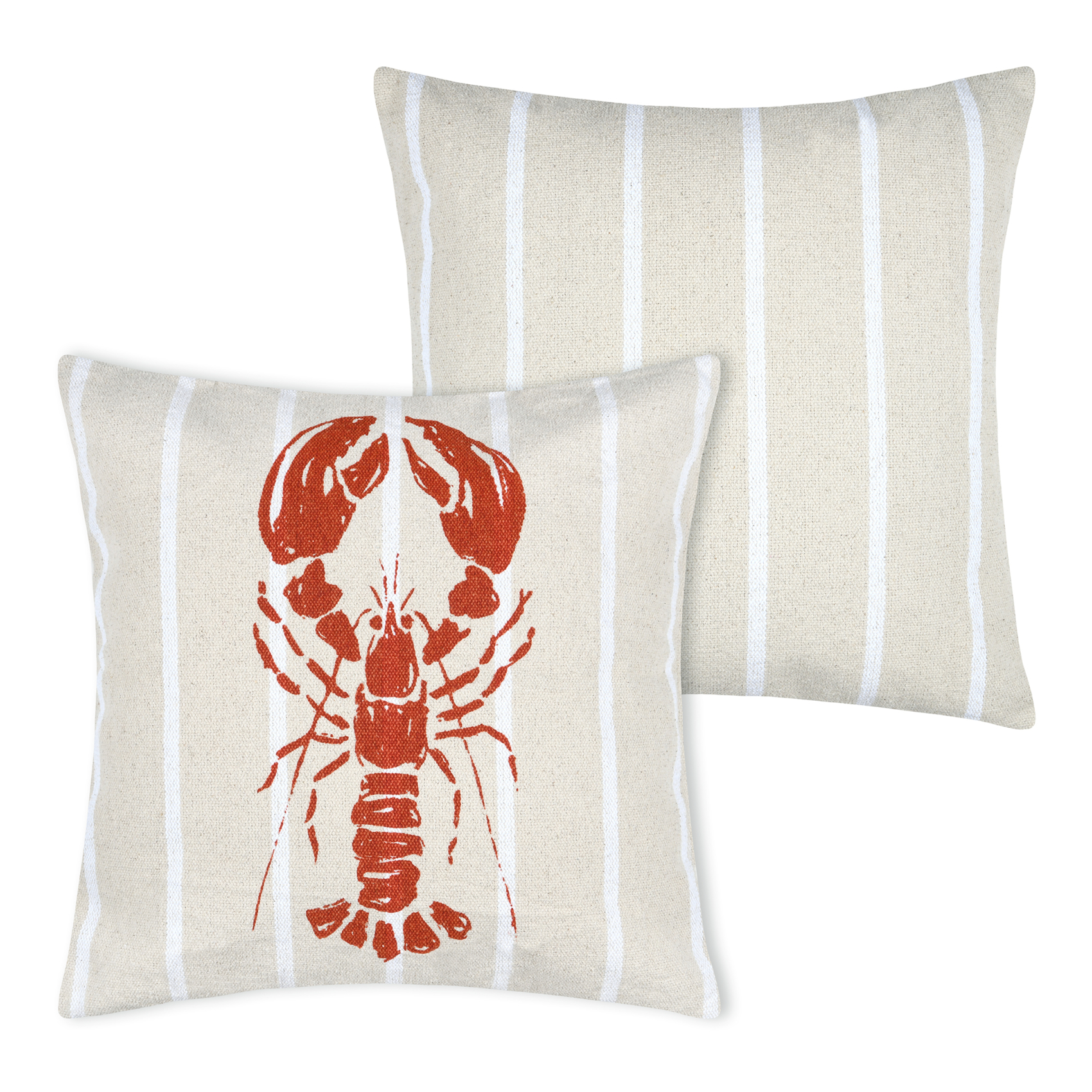 Coussin coton motif homard — vue 5