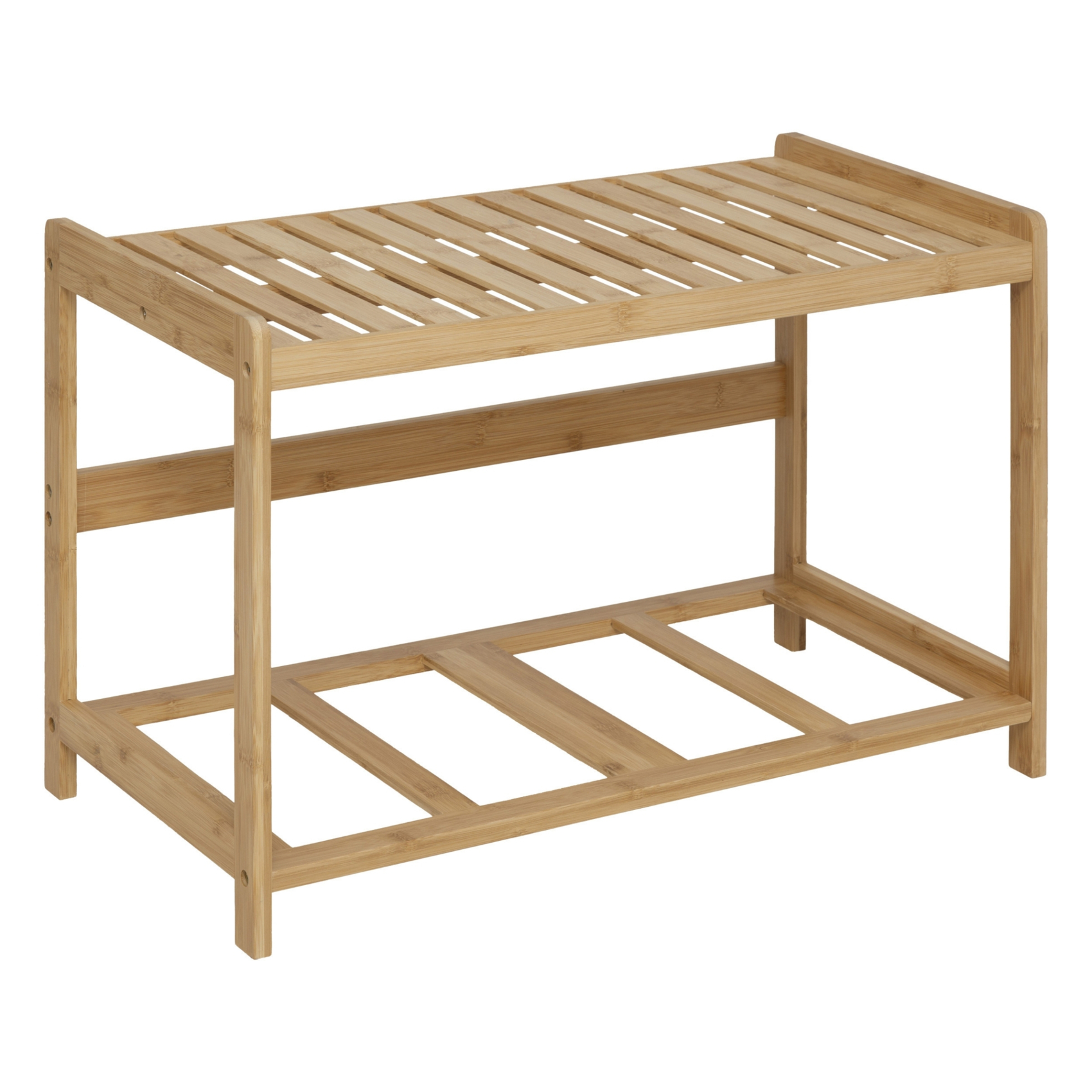 Banc en bambou avec rangements — vue 4