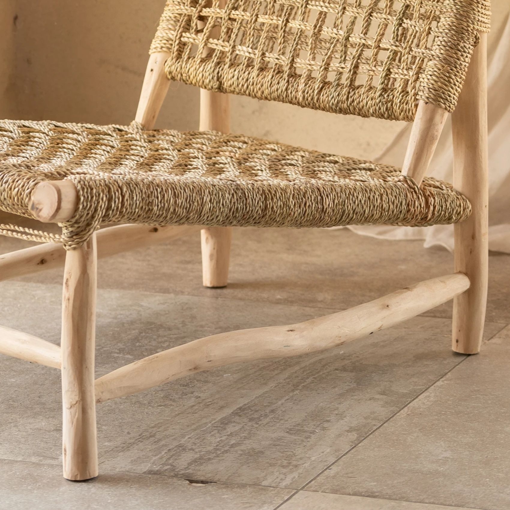 Fauteuil Lounge ajouré bohème — vue 4