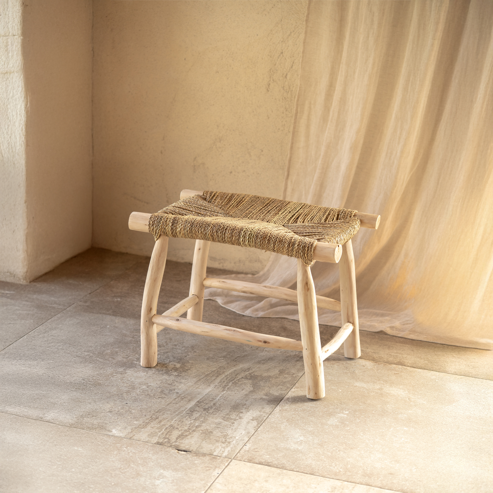 Banc bois naturel Japandi — vue 4