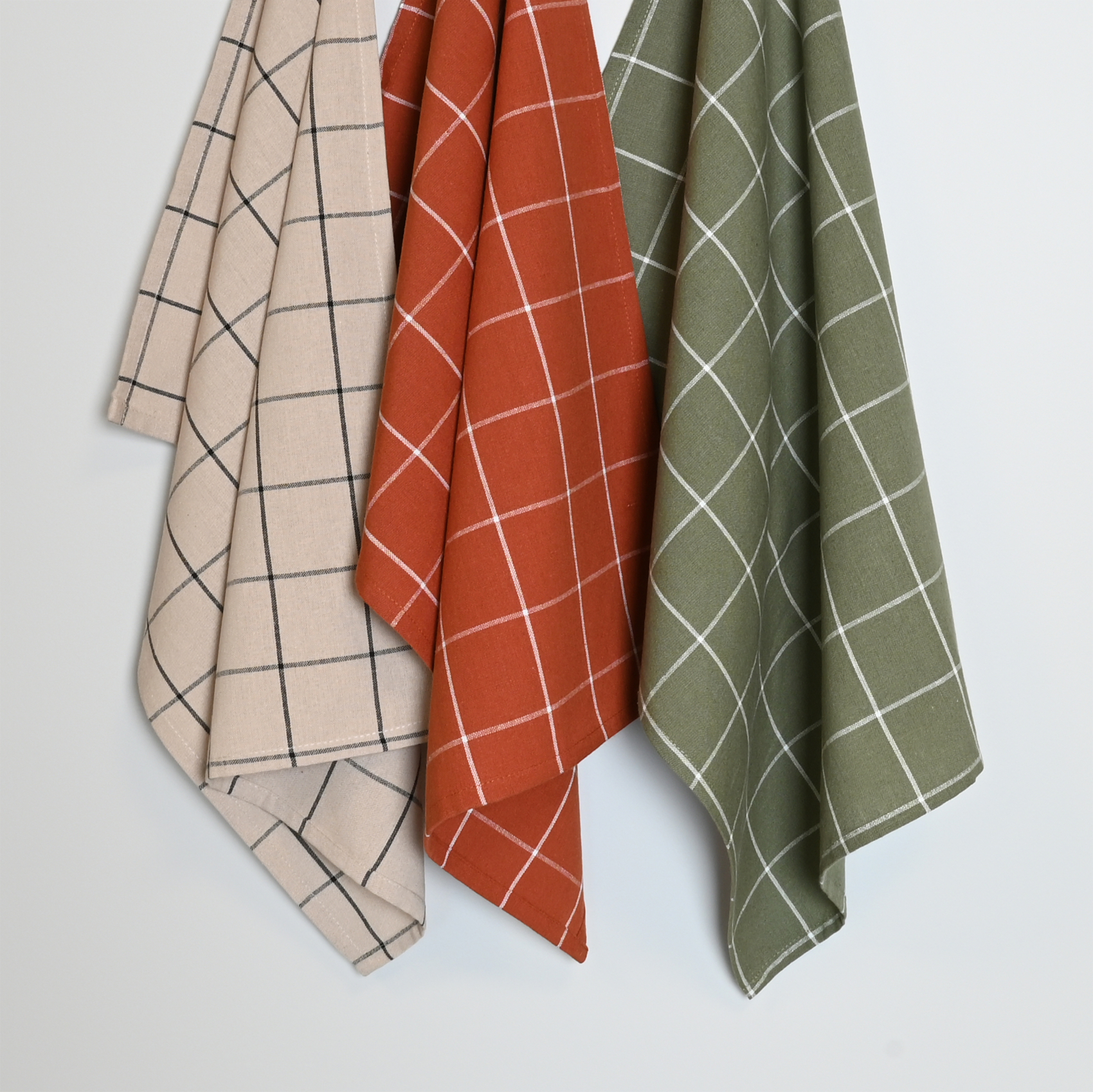 Torchon de cuisine en coton à motif carreaux — vue 5