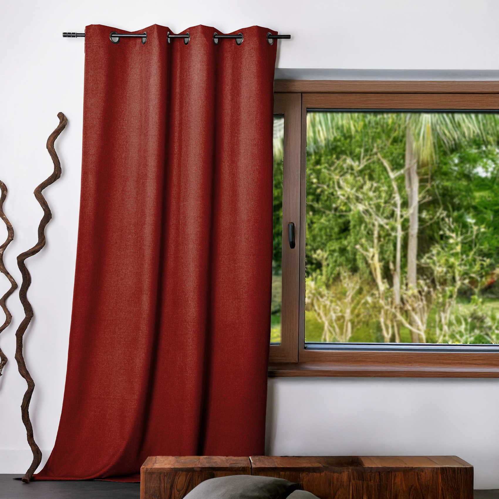 Rideau uni Oxford 100 % occultant — vue 5