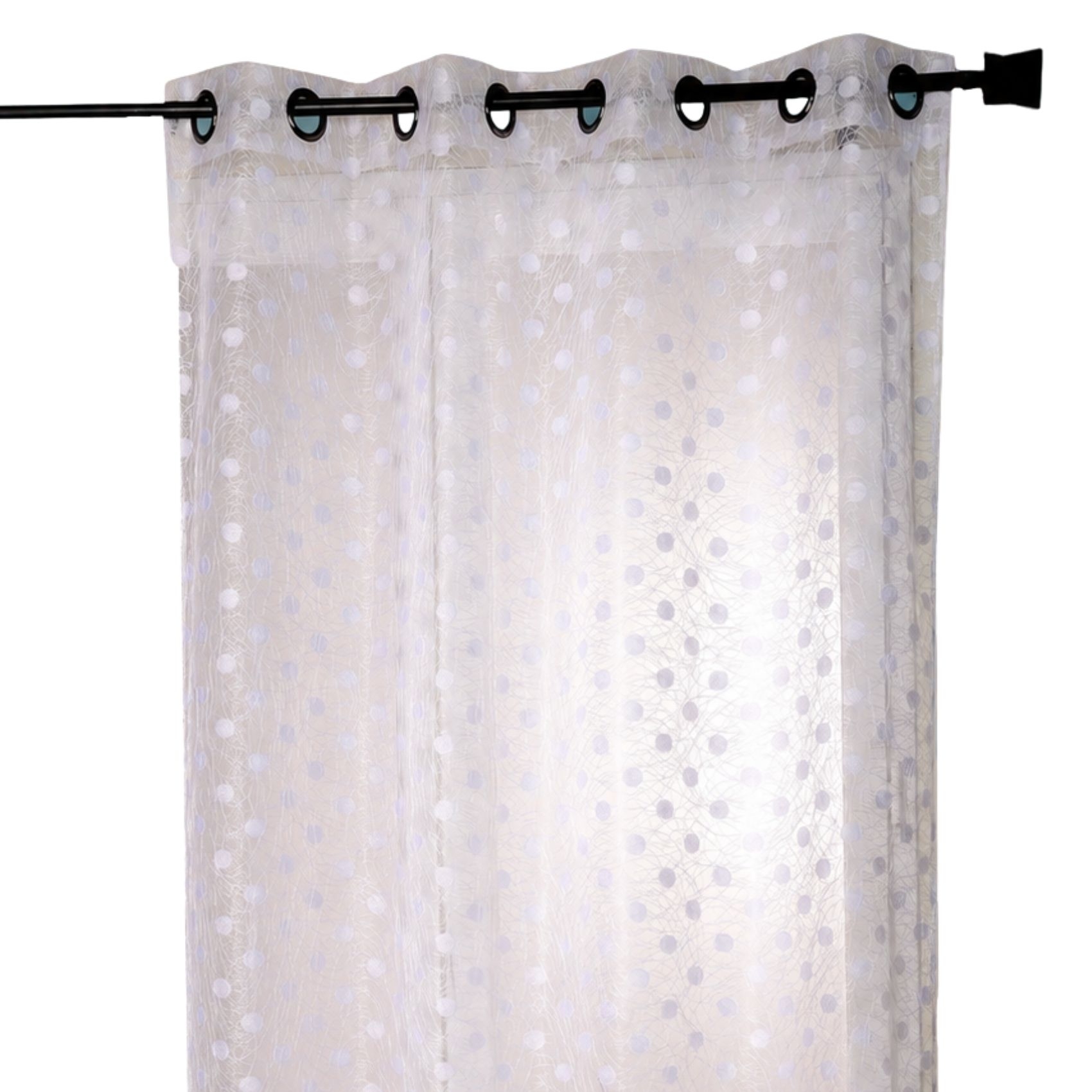 Voilage organza jacquard brodé à petits pois — vue 3