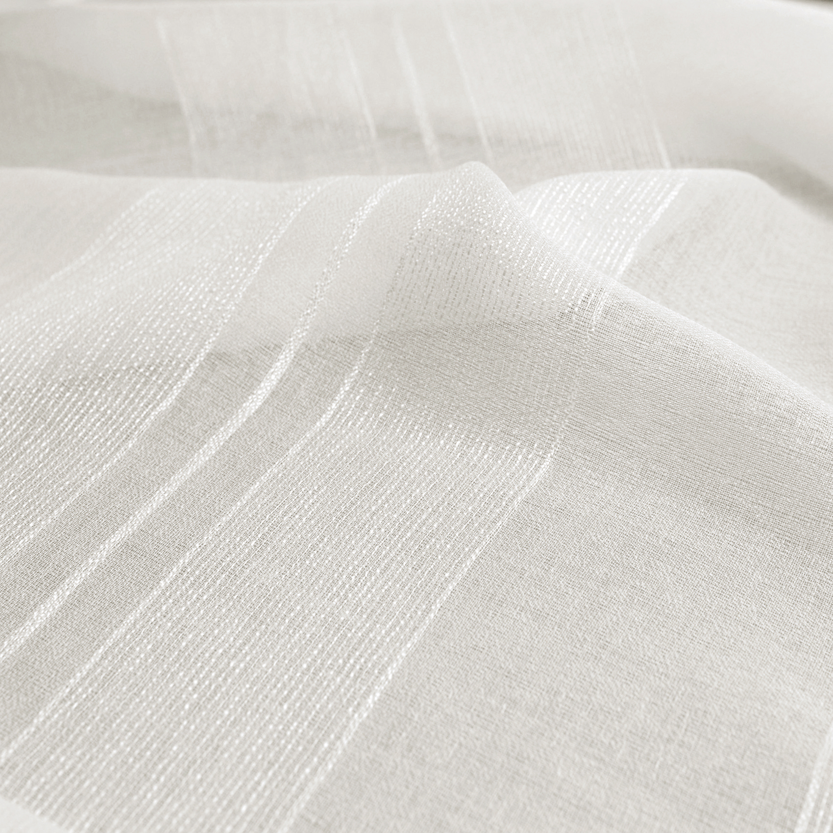 Paire de petits voilages unis à rayures fantaisie — vue 4