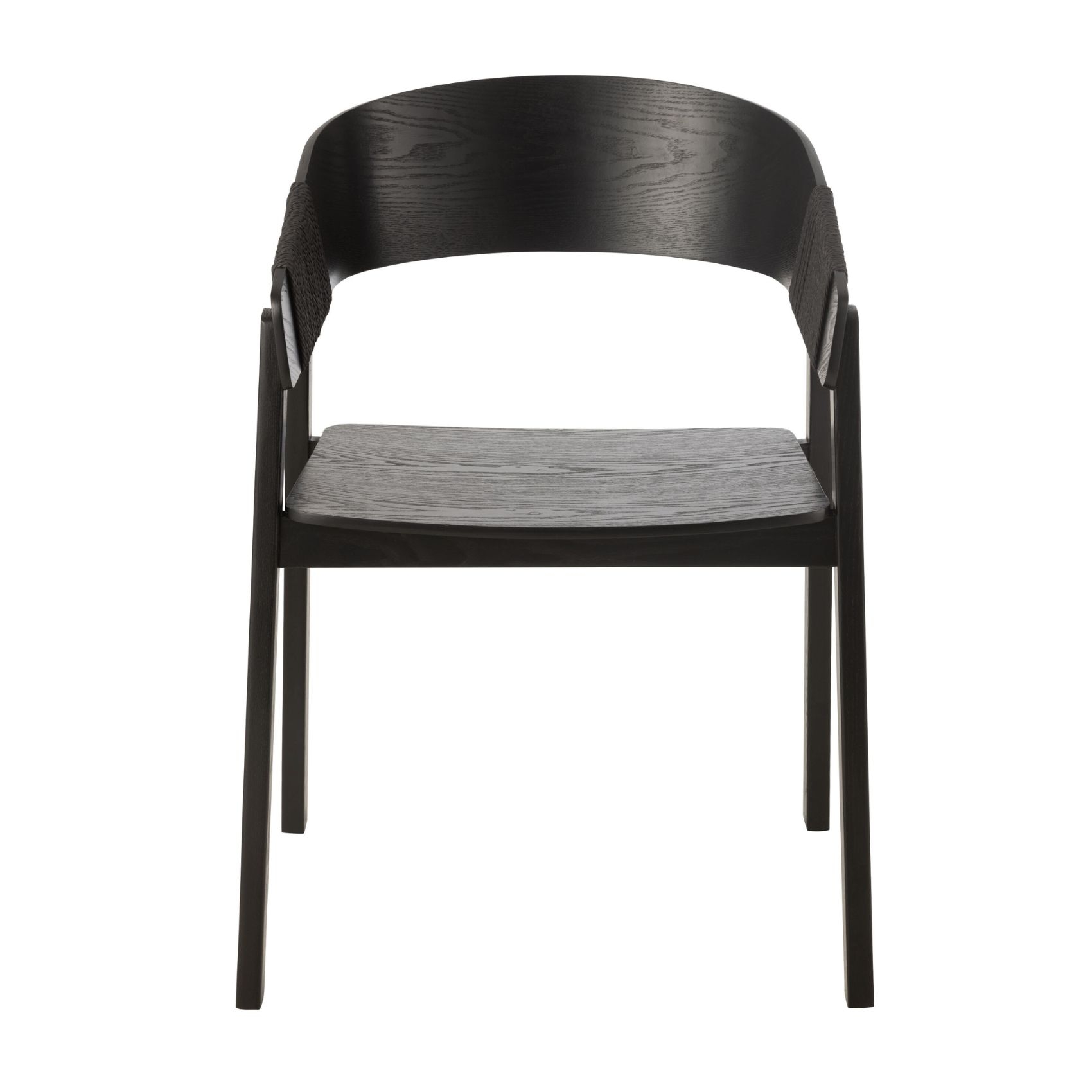 Chaise salle à manger en bois de frêne accoudoirs — vue 3