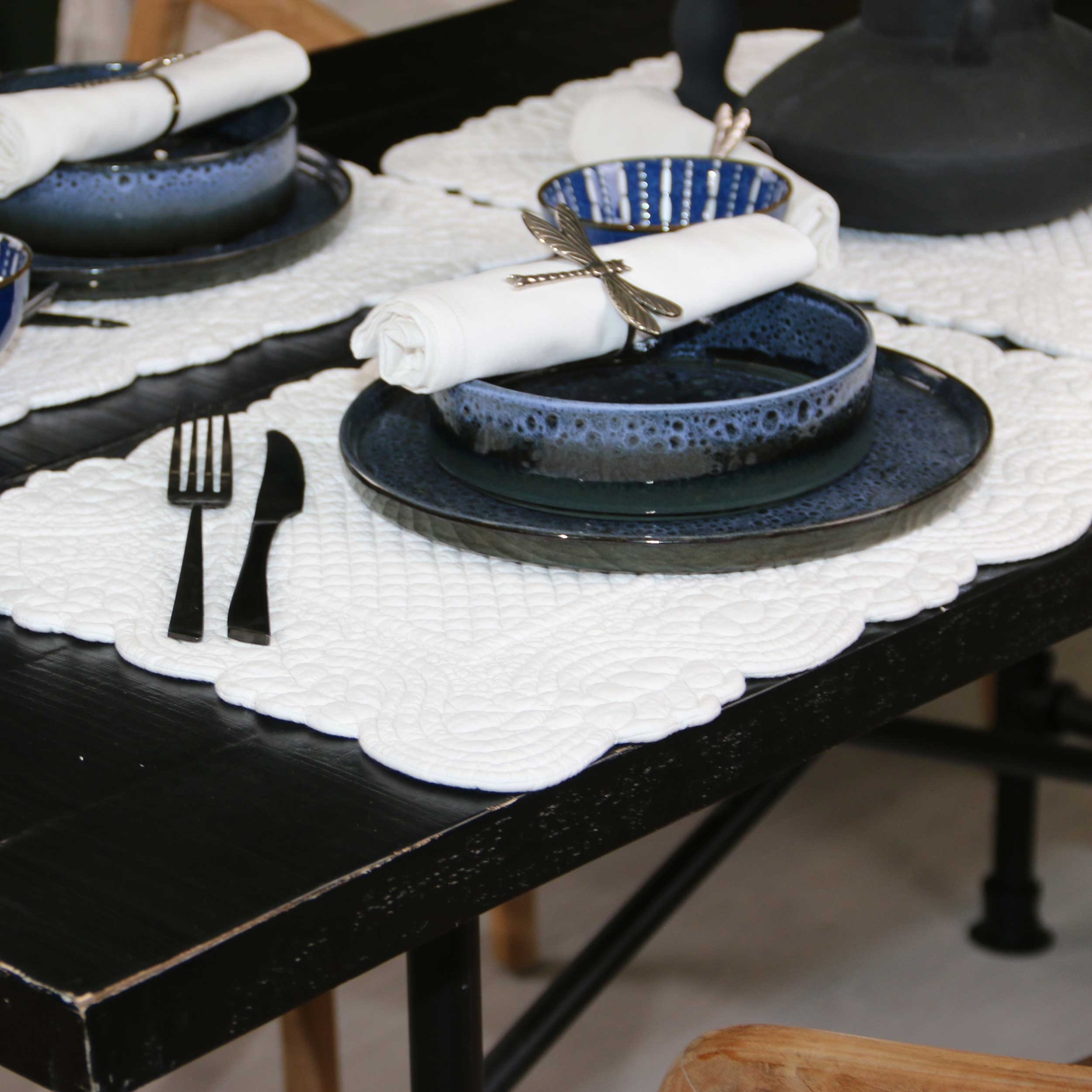 Set de table morphée coton matelassé — vue 3