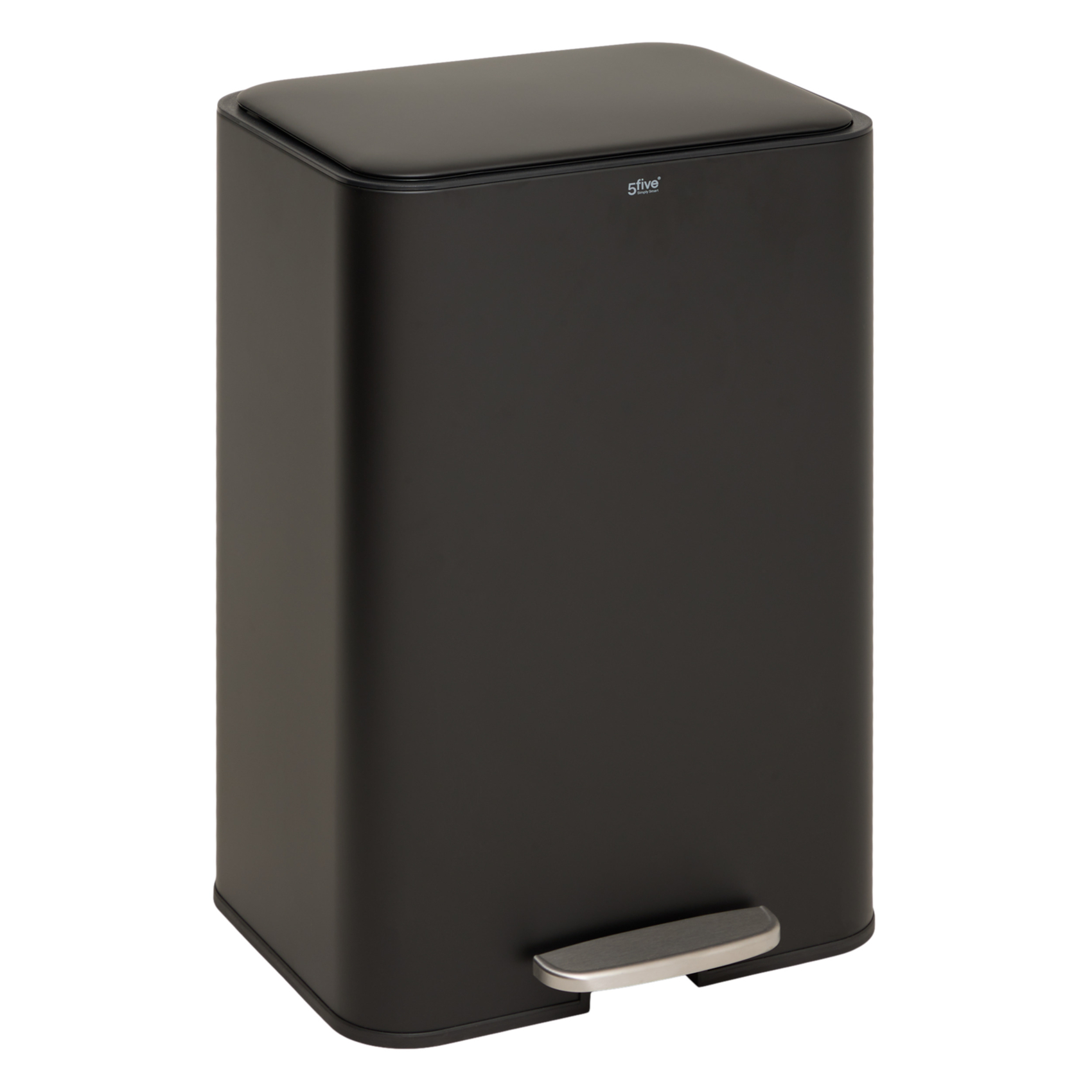 Poubelle à pédale slim en métal avec filtre anti-odeurs 50 L