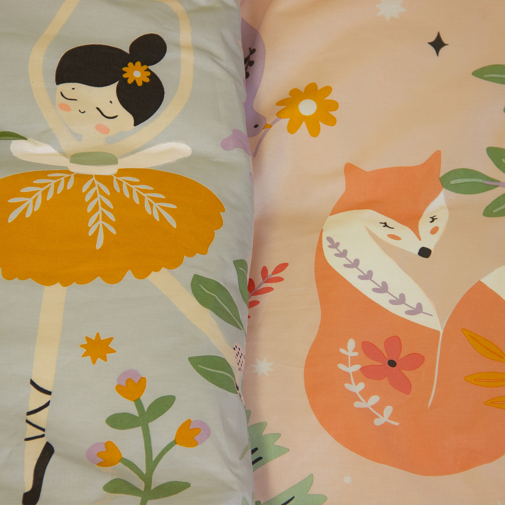 Parure de lit enfant réversible licorne et danseuses — vue 4