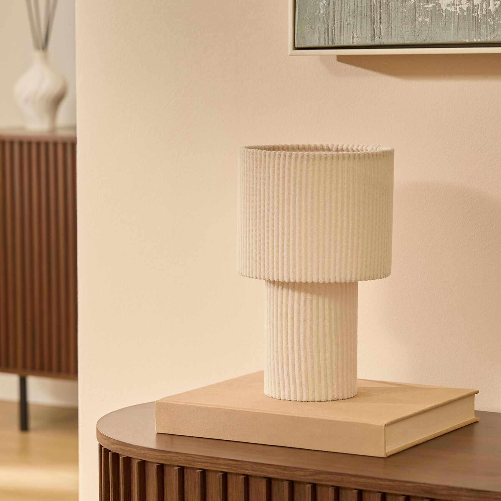 Lampe à poser côtelée en métal — vue 6