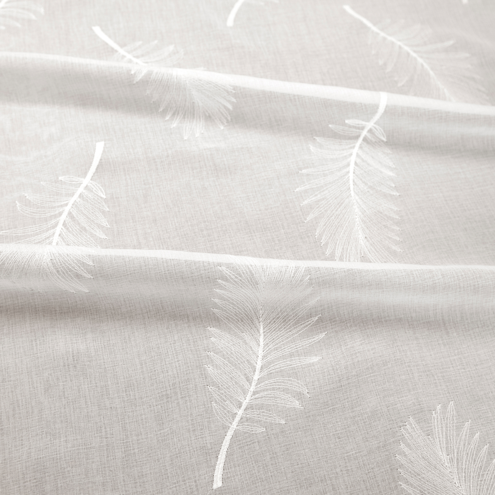 Voilage brodé à motifs feuilles — vue 3