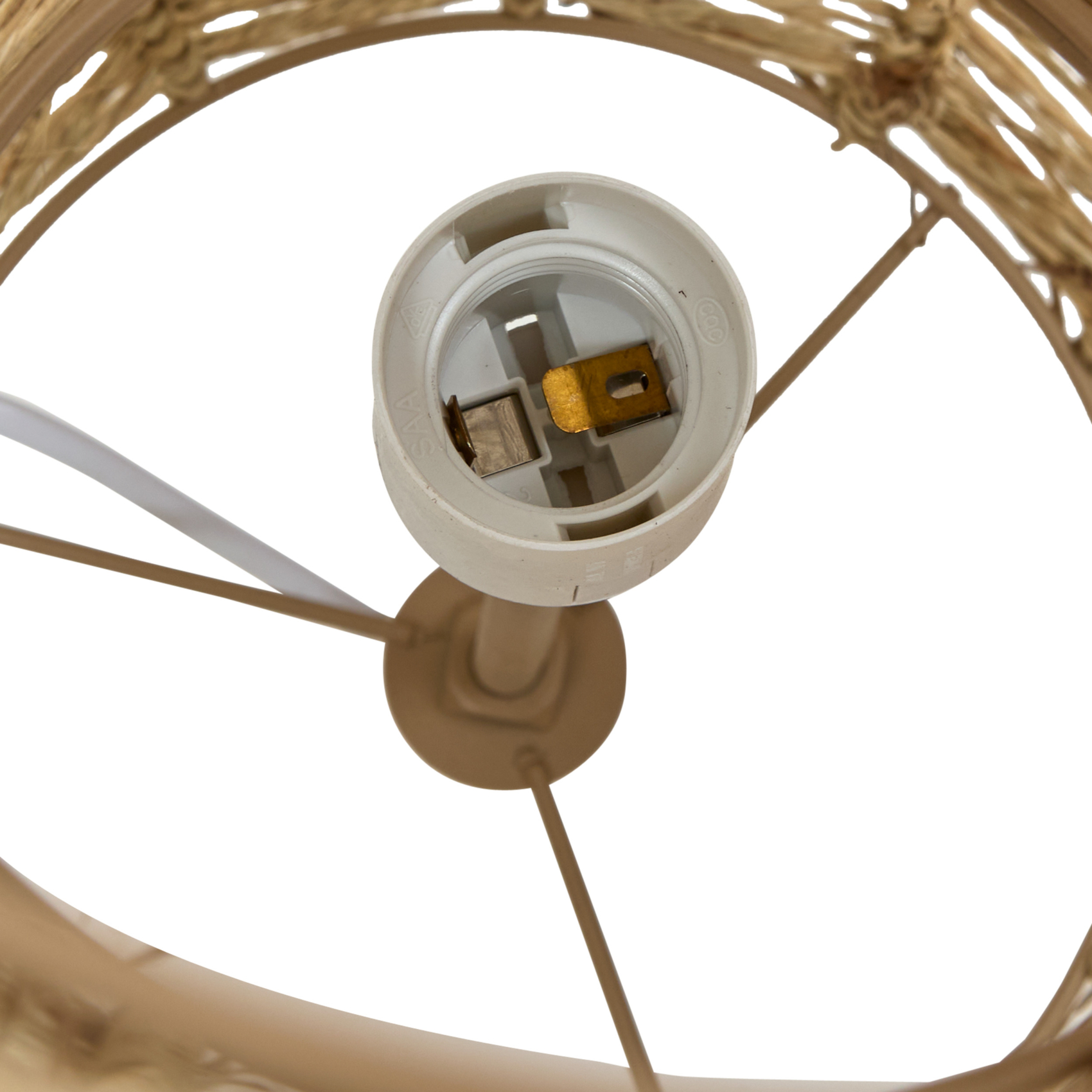 Lampadaire en jute et acier design — vue 5