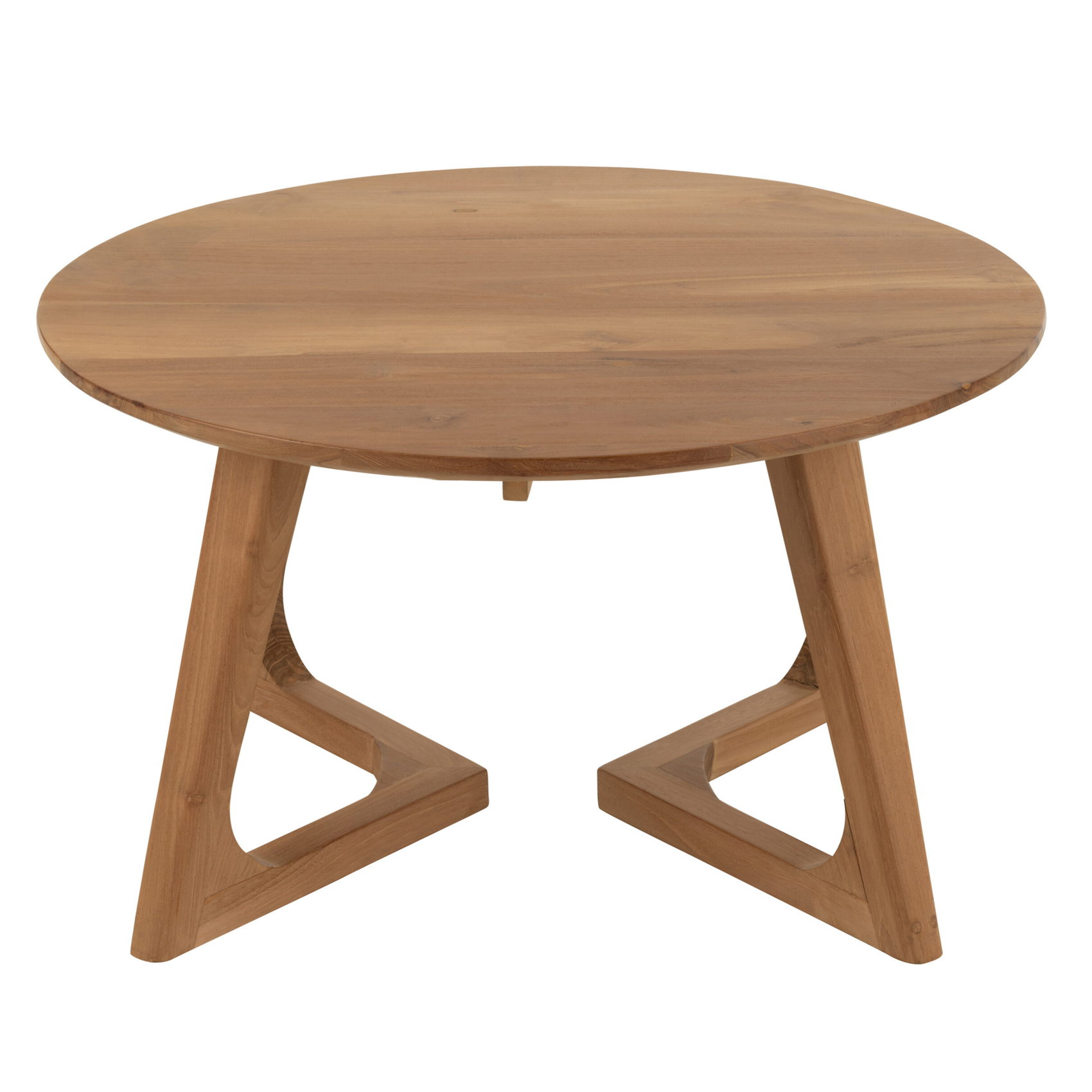 Table basse ronde bois de teck — vue 3