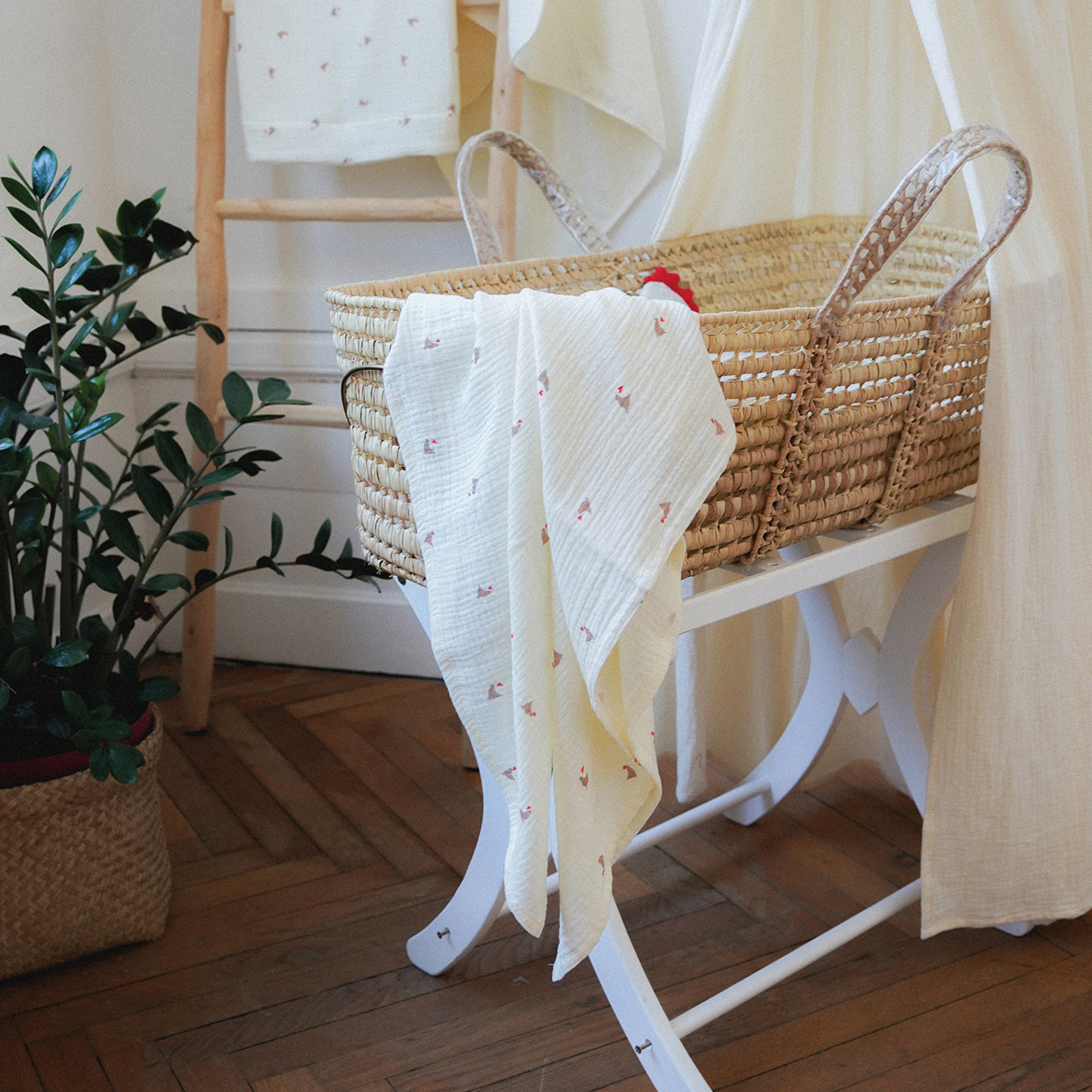 Maxi lange Love en gaze de coton — vue 4