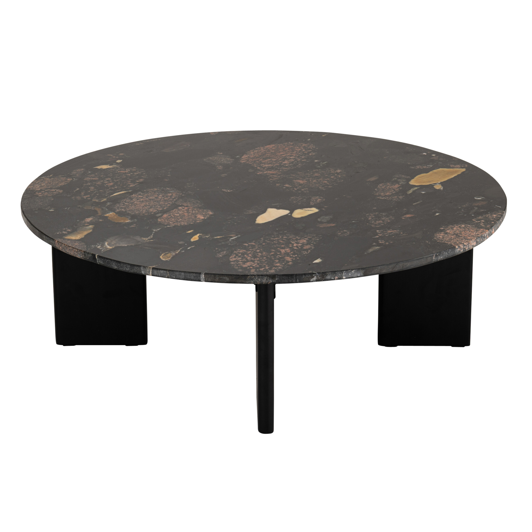 Table basse ronde en pierre effet marbre — vue 4