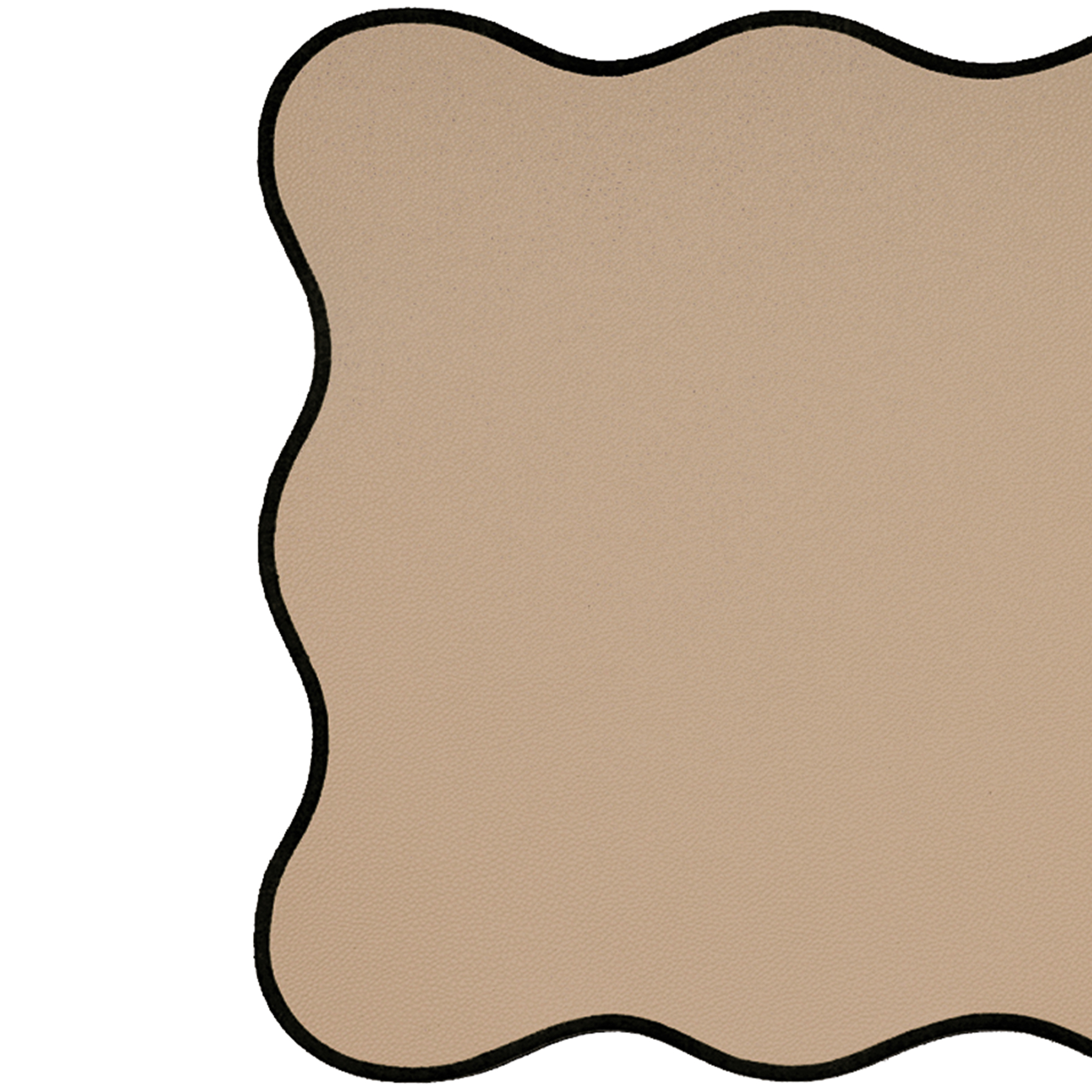 Set de table rectangulaire unis et bords ondulés — vue 3