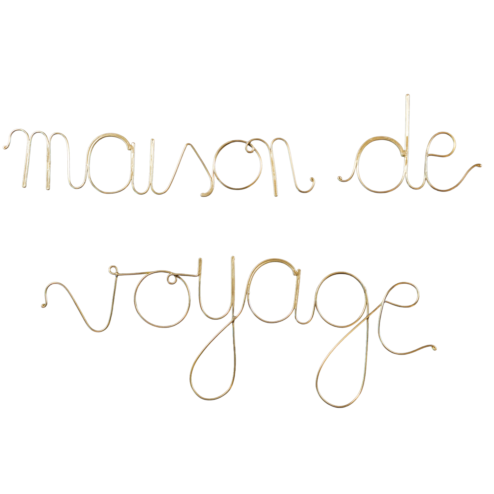 Mot fil de laiton MAISON DE VOYAGE
