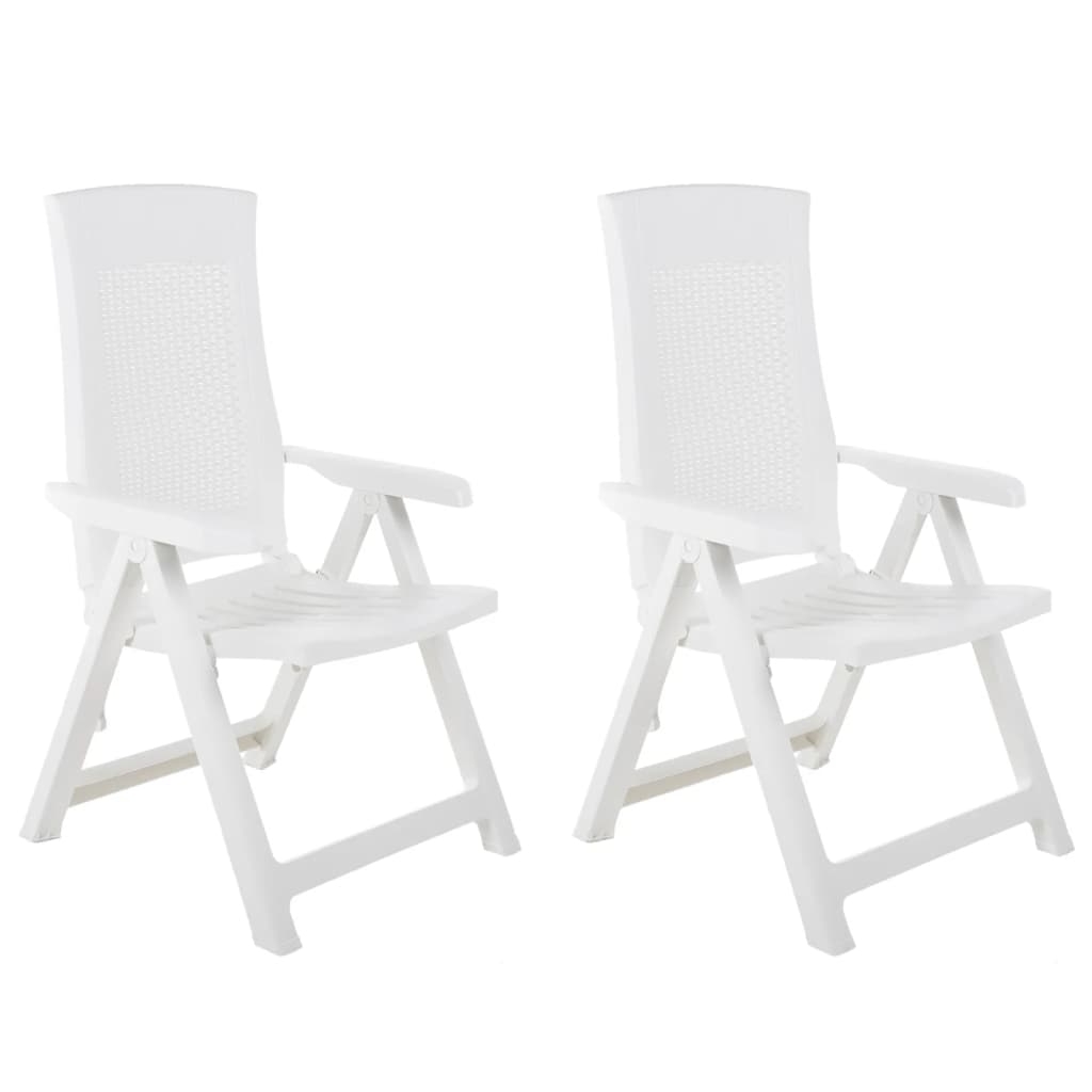 Lot de 2 chaises de jardin inclinables pliantes