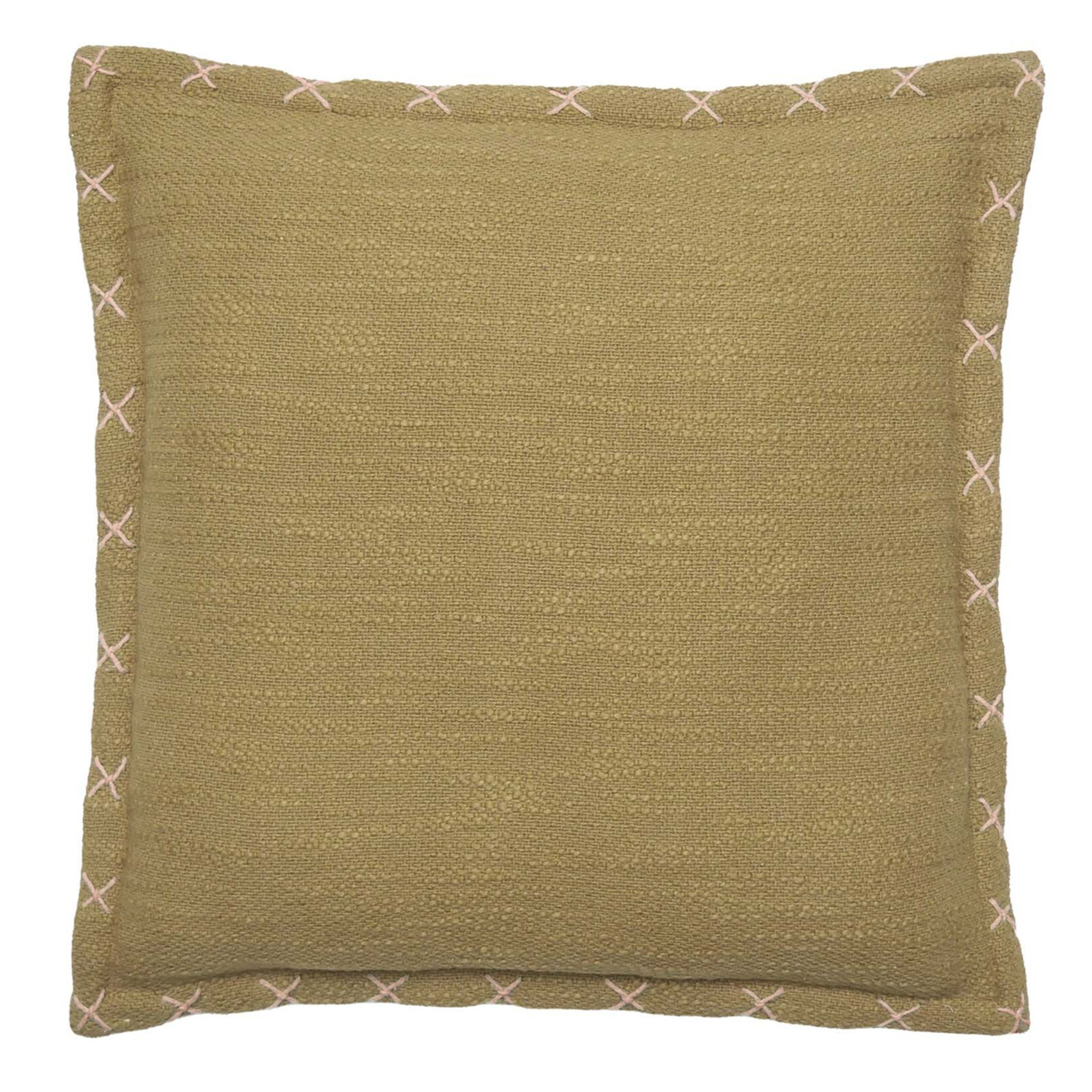 Housse de coussin brodée avec motifs en croix — vue 4