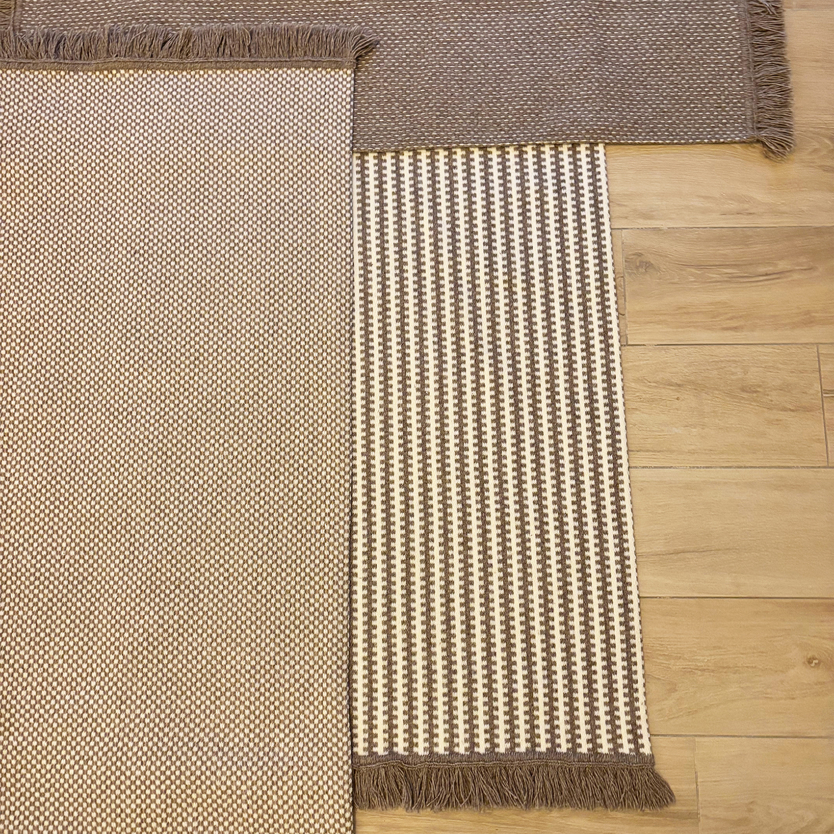 Tapis en laine et coton à motif pointillé texturé — vue 3