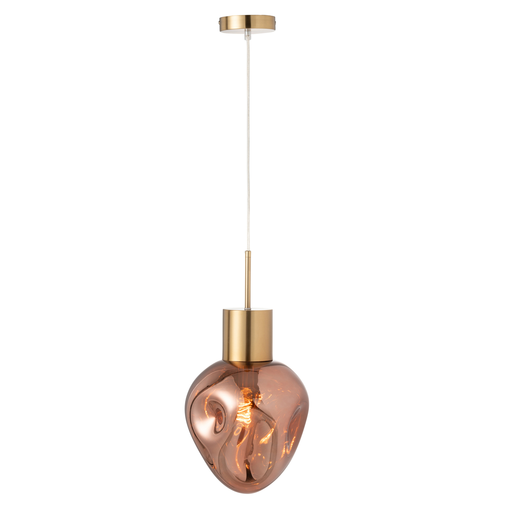 Suspension en verre et métal