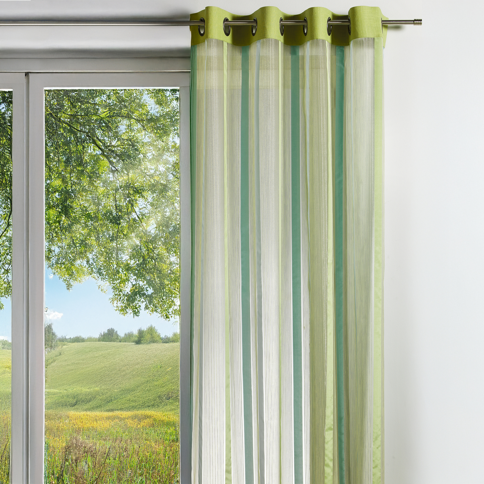 Rideau en organza à rayures verticales — vue 4