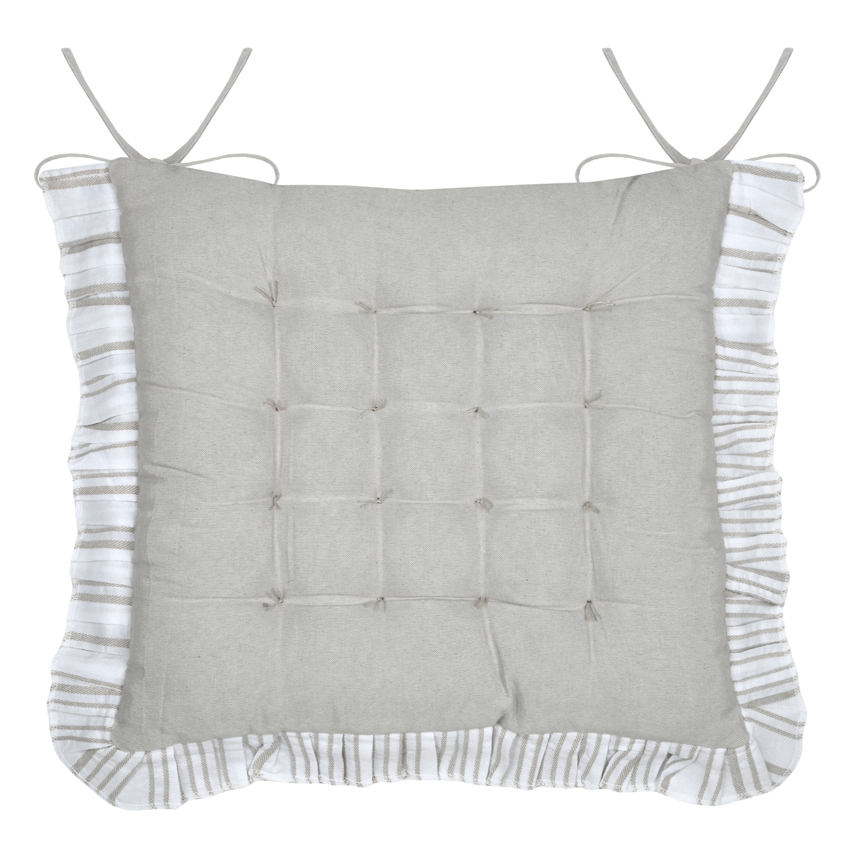 Galette de chaise à rayures verticales élégantes — vue 3