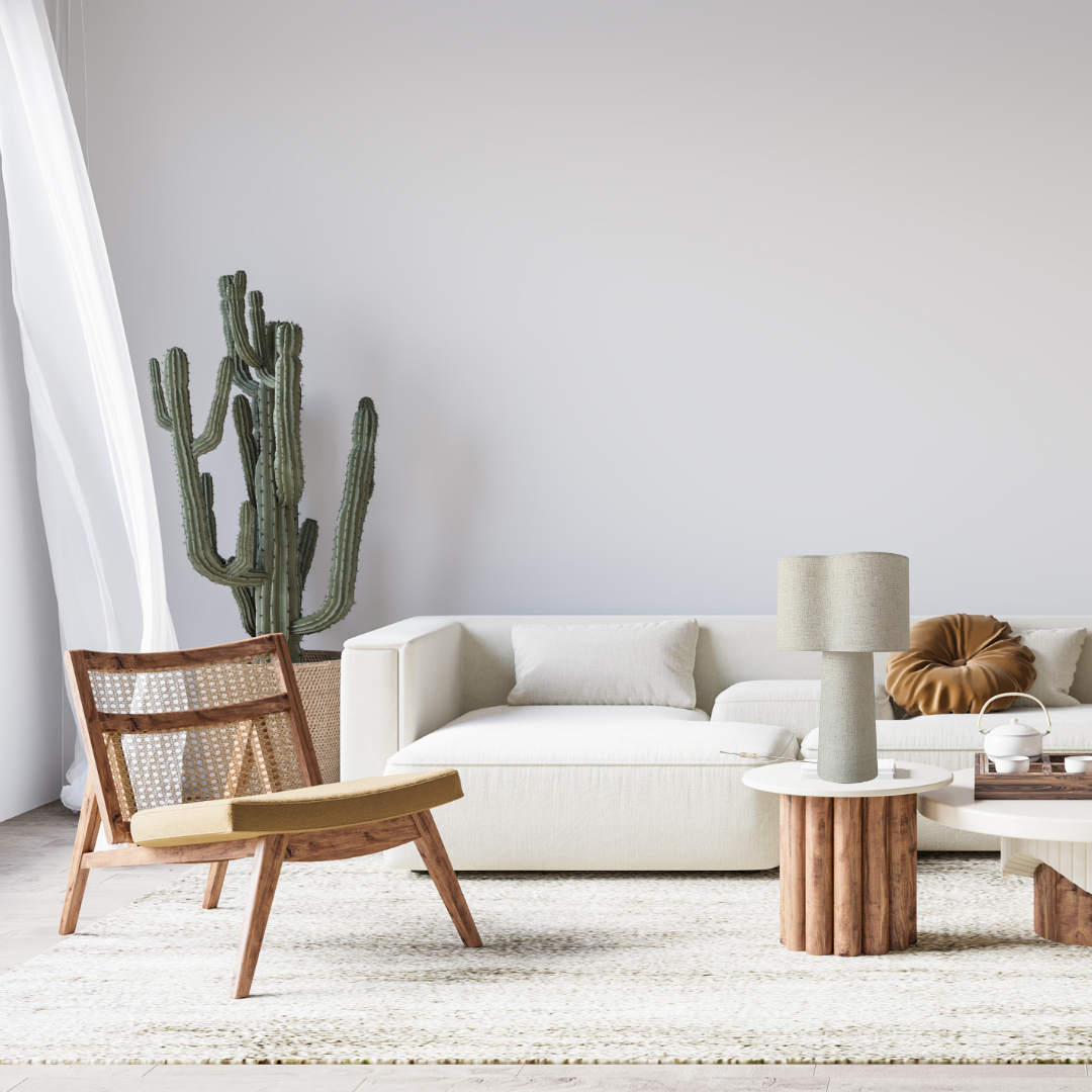 Lampe à pose en lin naturel organique — vue 4