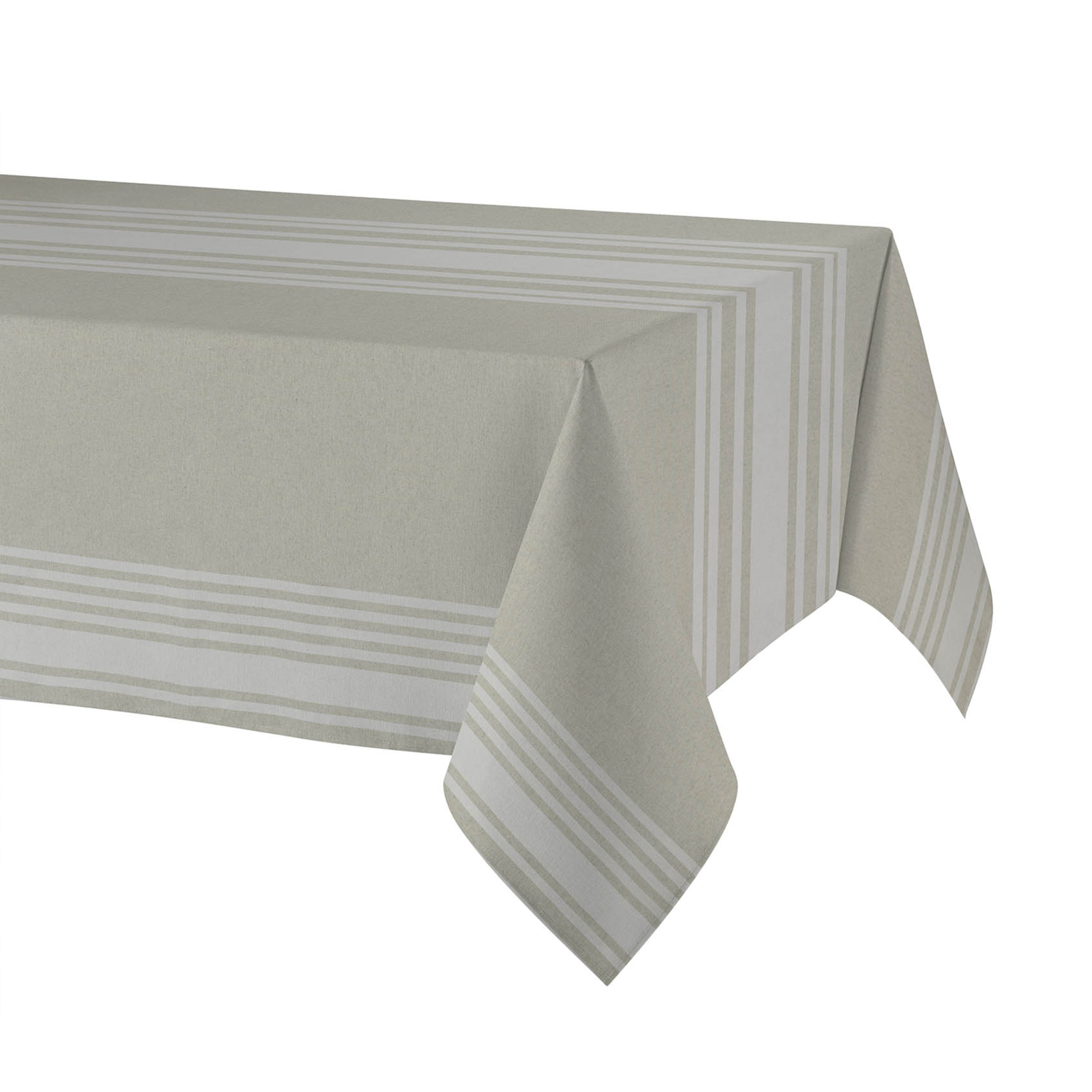 Nappe de table en polycoton enduit anti-tache à motif rayé