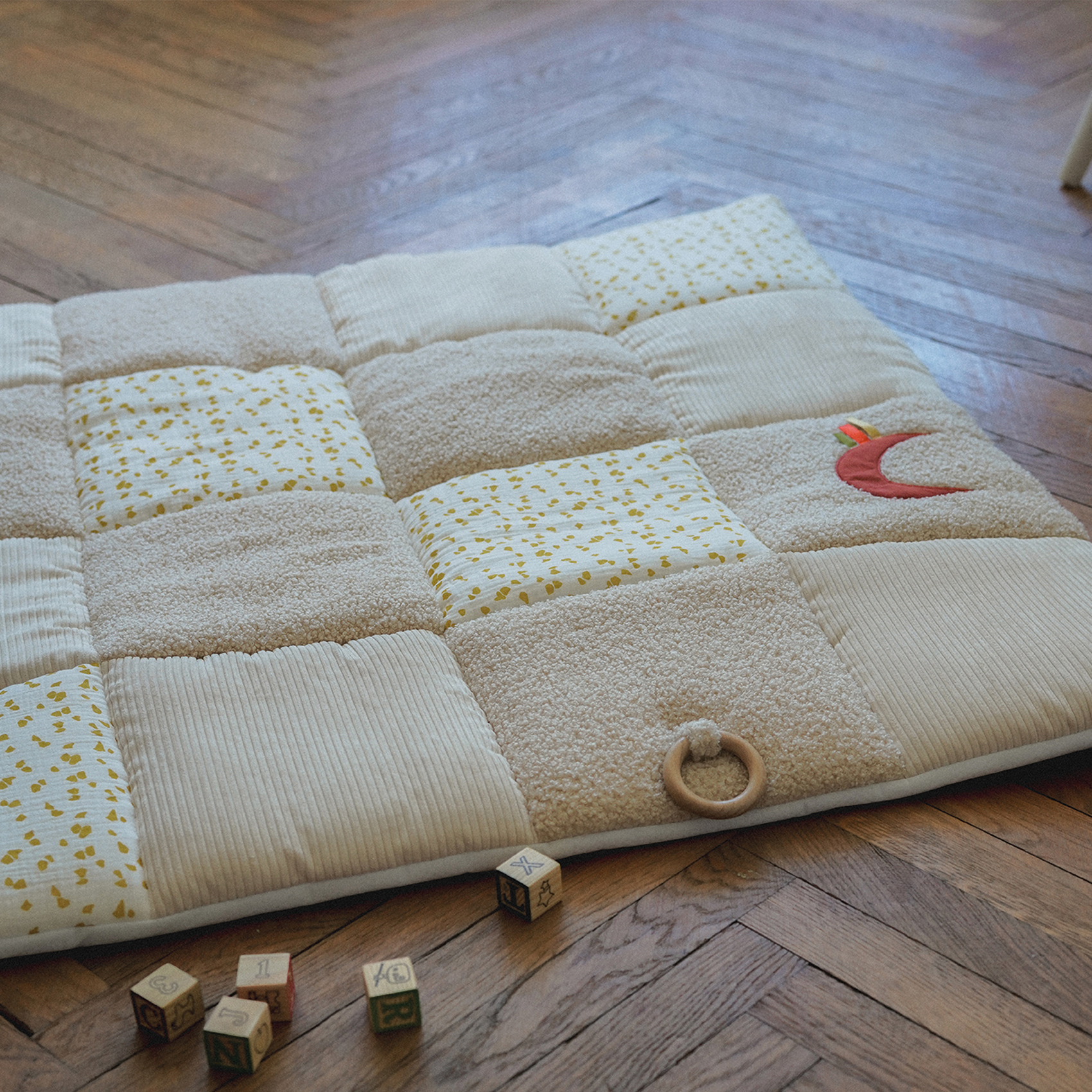Tapis de parc d'éveil patchwork pour bébé — vue 3