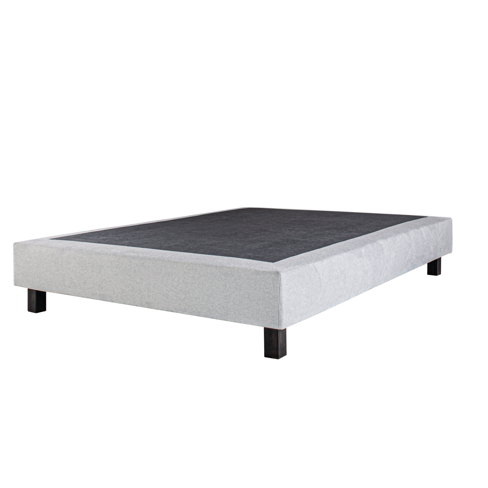 Sommier tapissier bois massif gris avec pieds — vue 6
