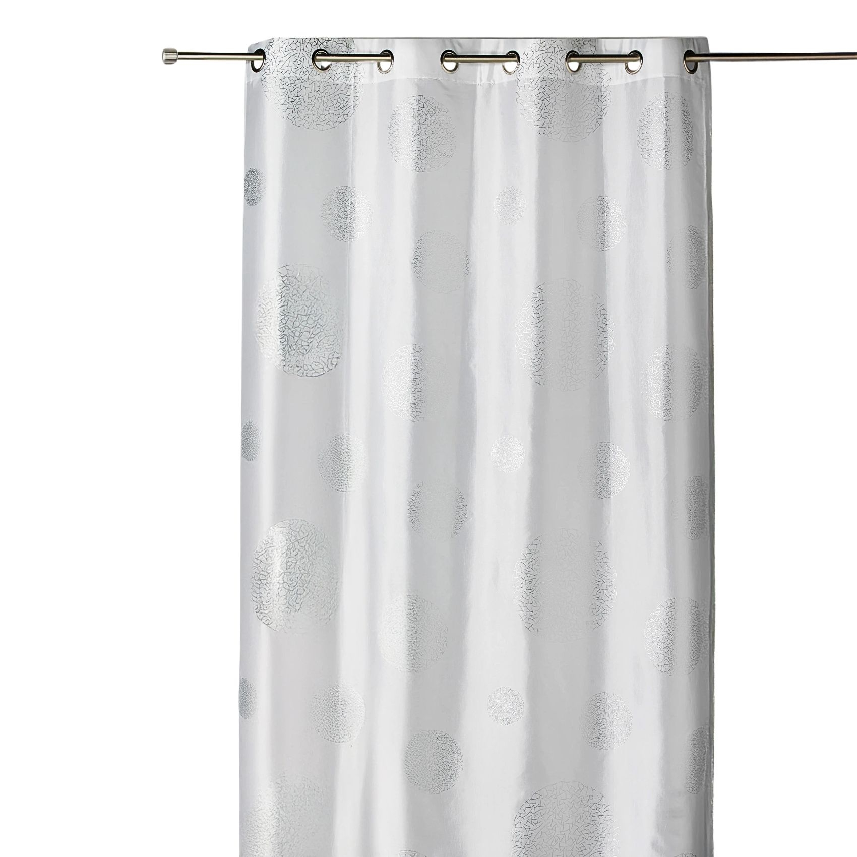 Rideau ameublement en Taffetas imprimé Argent — vue 4
