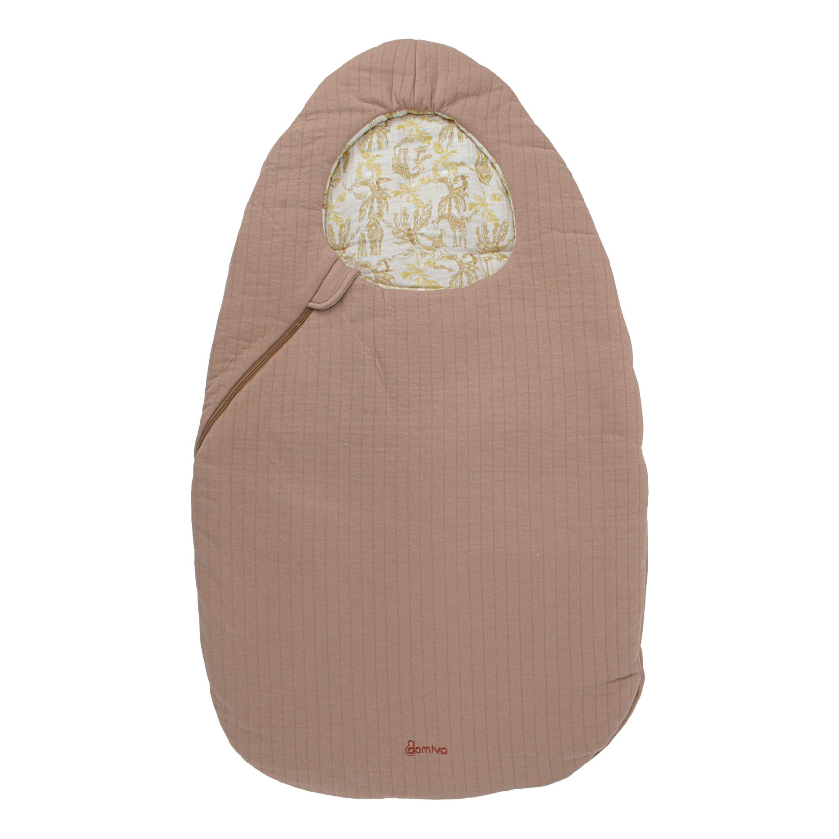 Nid d'ange réversible uni / motif Safari