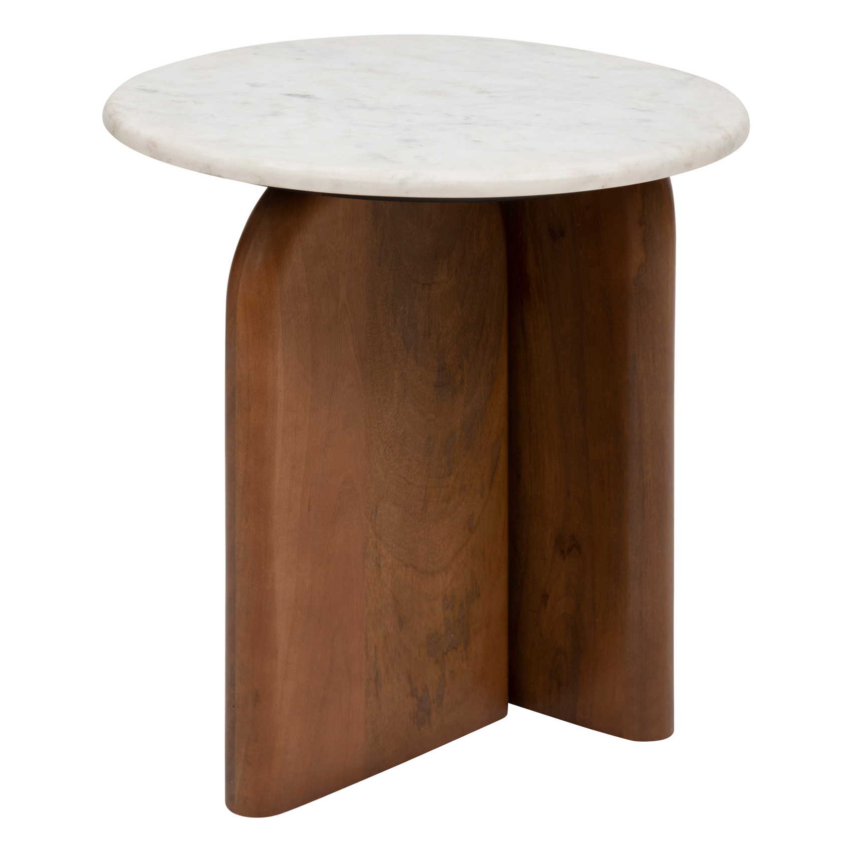 Table café en marbre avec piètement en bois