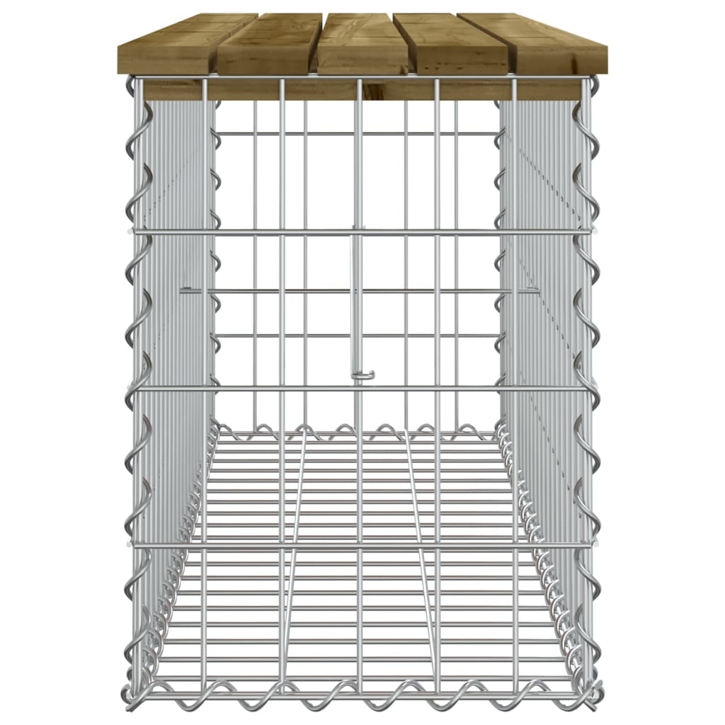 Banc de jardin gabion — vue 5