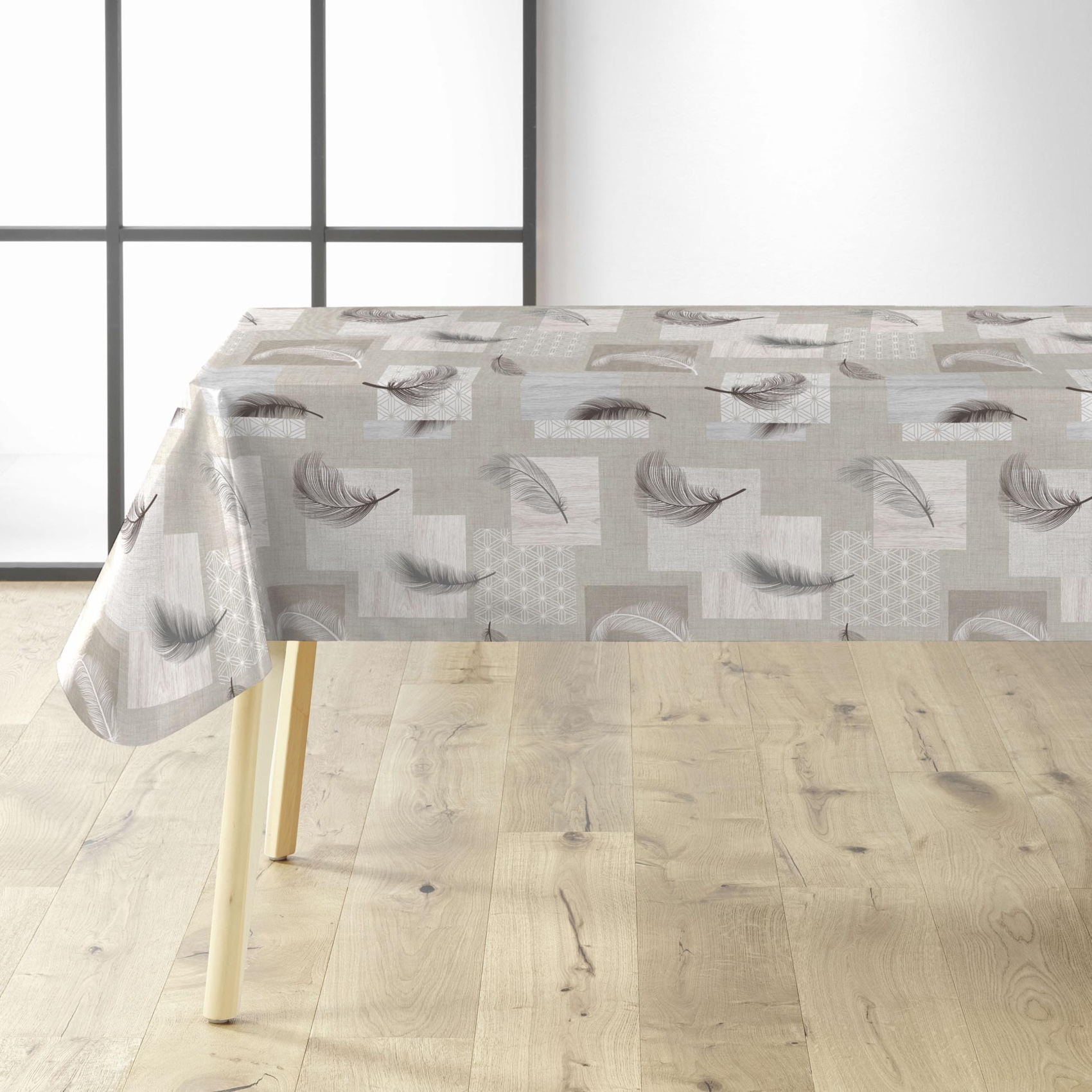 Sous-nappe protectrice imprimée plumes — vue 5