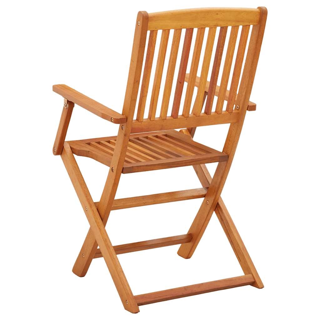 Lot de 4 chaises de jardin pliantes en bois — vue 5