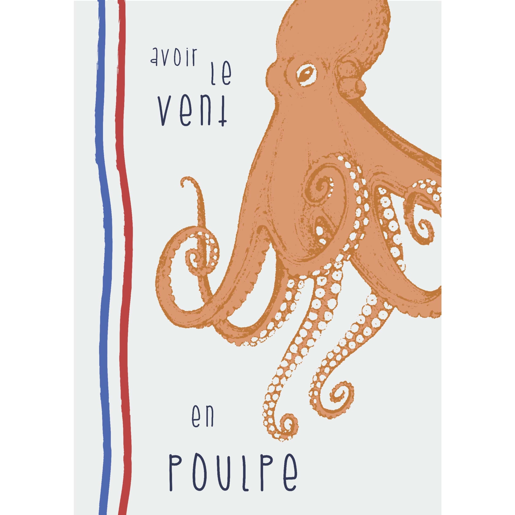 Lot de 3 torchons illustrations marines en coton lavé — vue 5