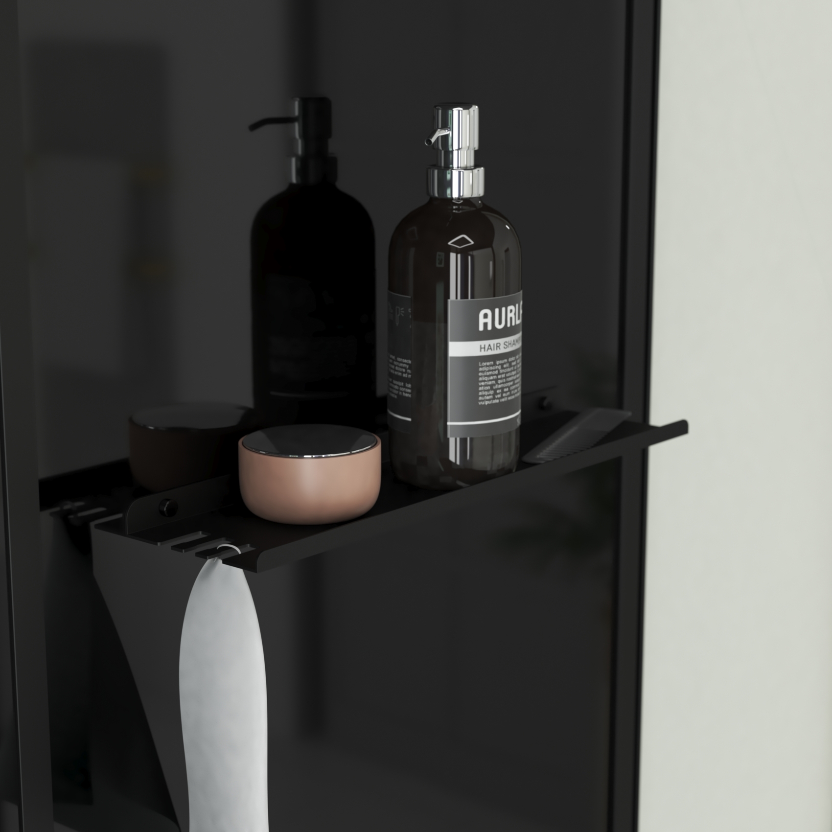 Cabine de douche hydromassante porte pivotante et panneau de contrôle tactile — vue 6