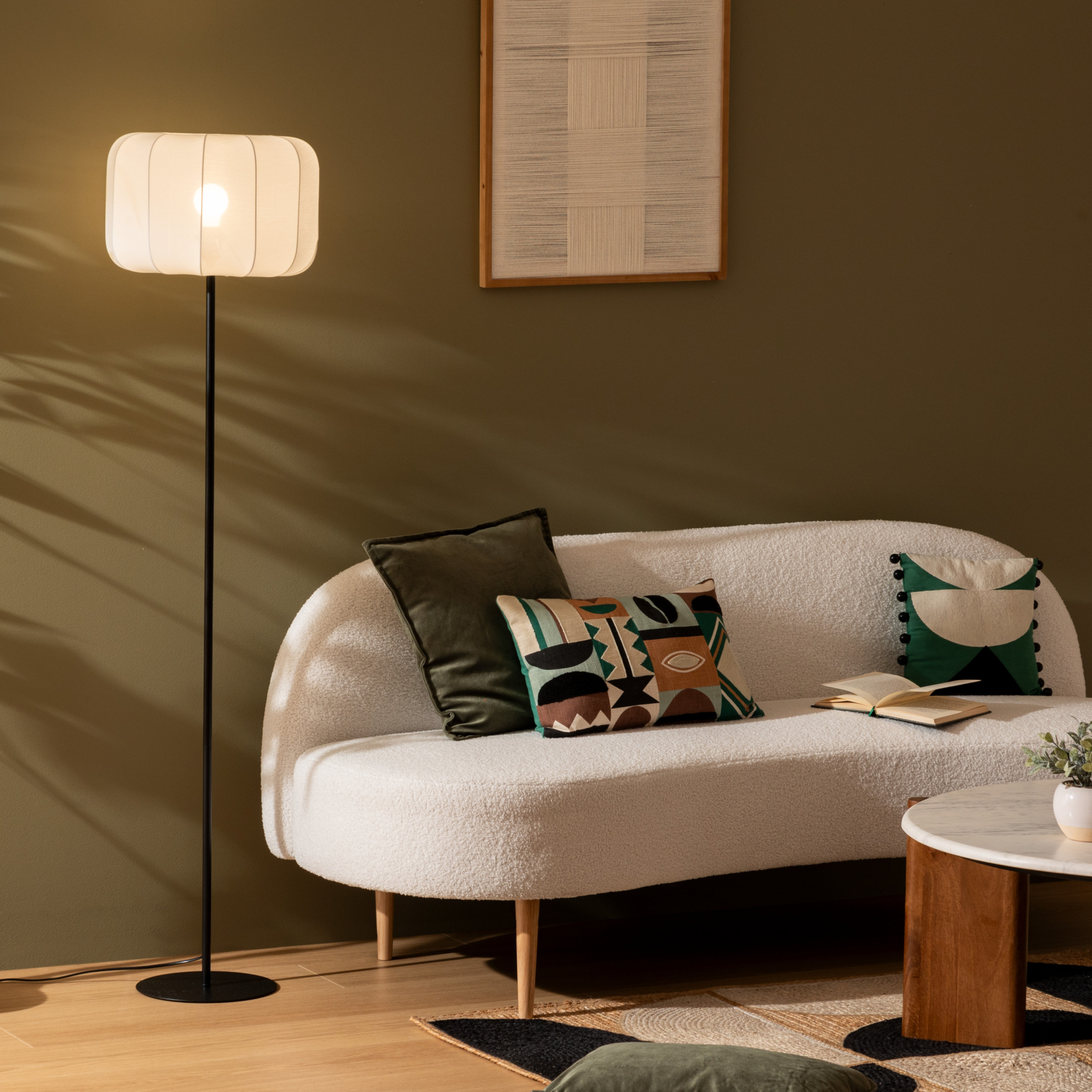 Banquette 2 places en bouclette design — vue 5