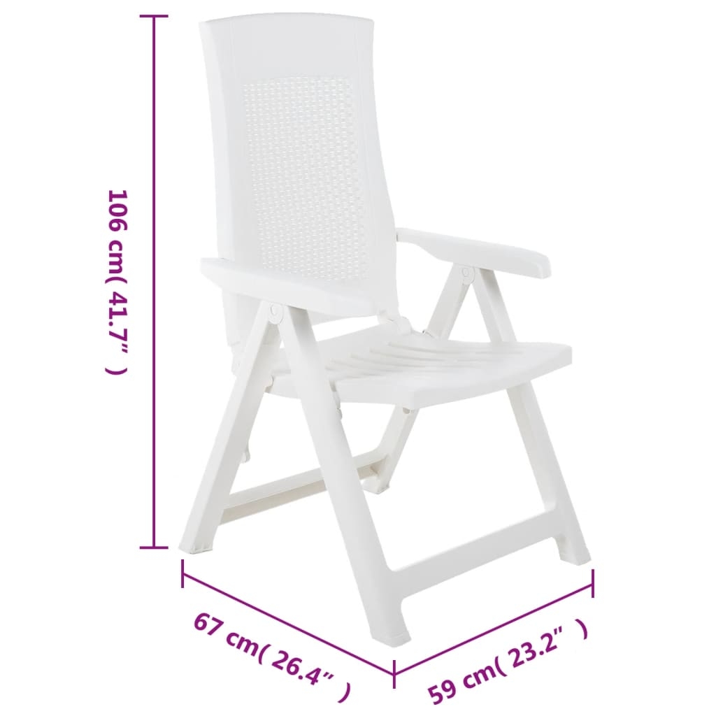 Lot de 2 chaises de jardin inclinables pliantes — vue 3