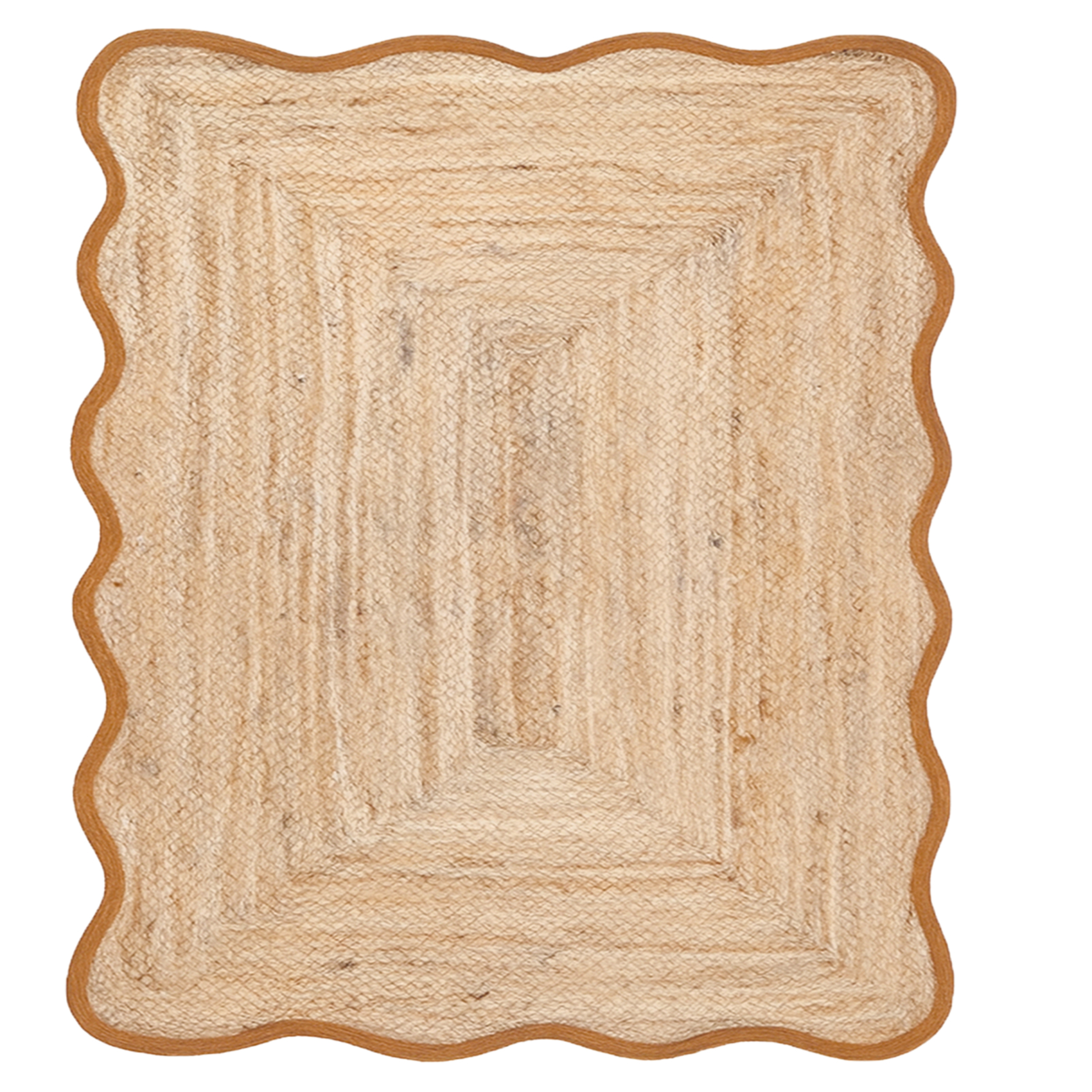 Tapis de salon tressé avec finition ondulée