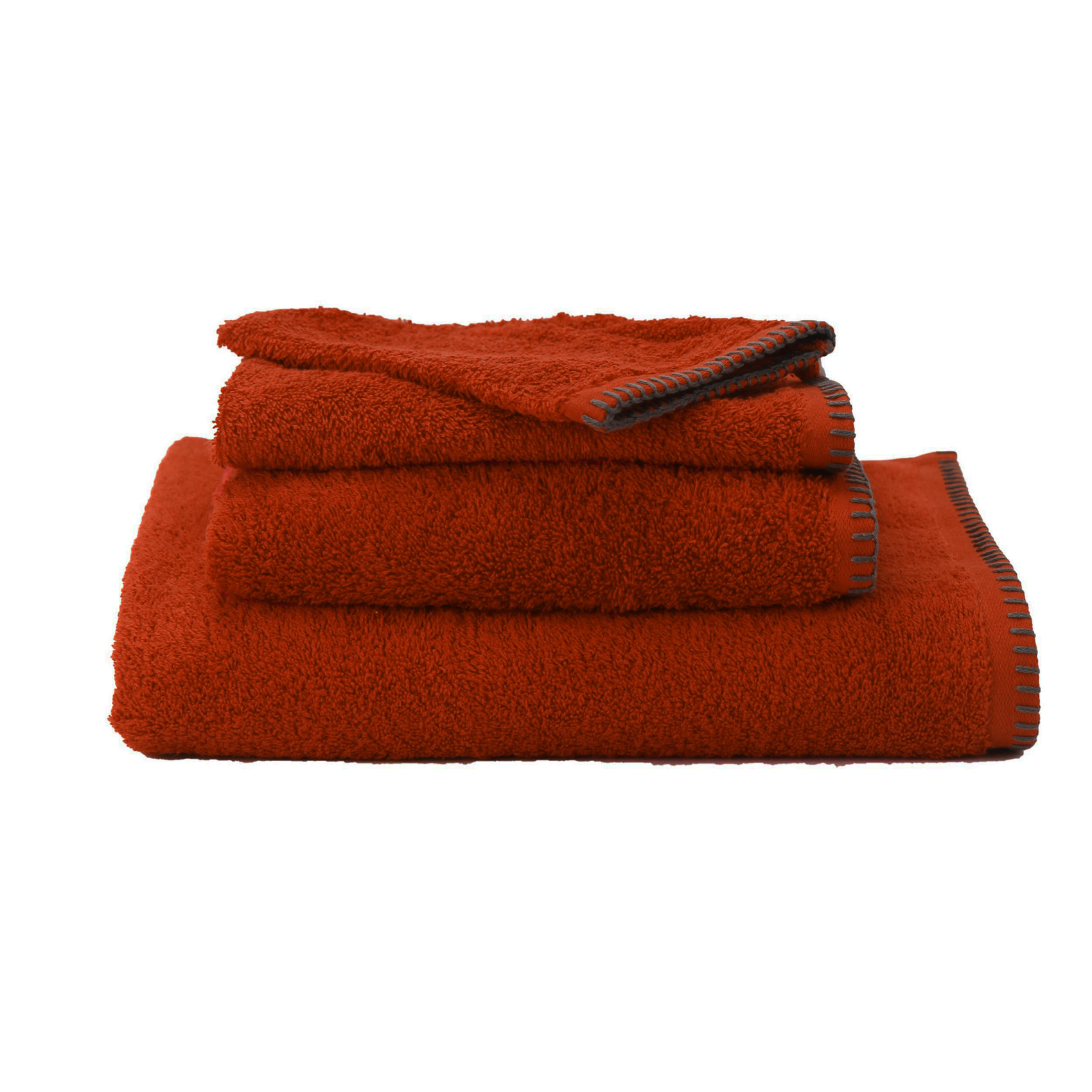 Serviette Grand Hotel surpiqure noire — vue 4