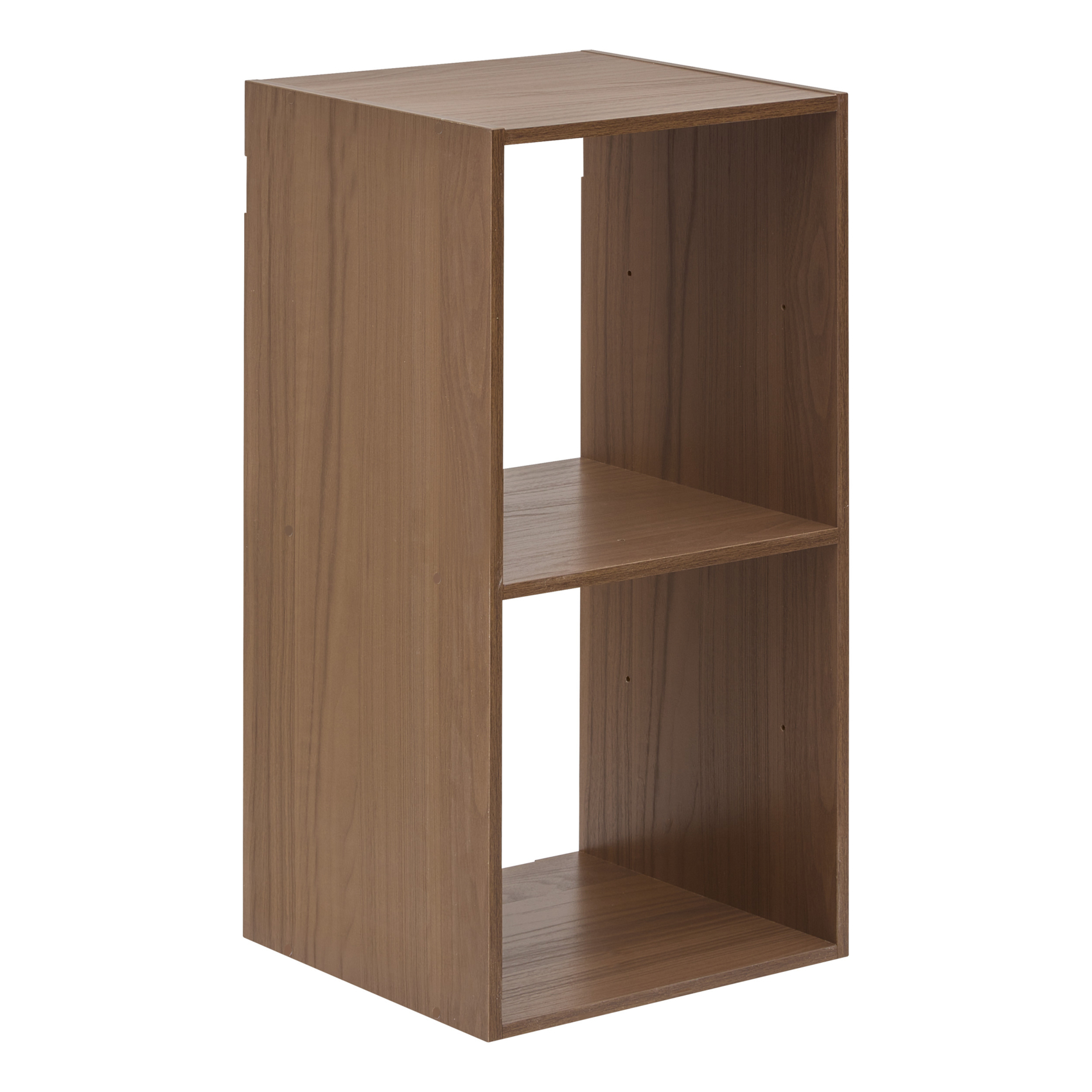 Etagère 2 cases en panneau de particules effet bois