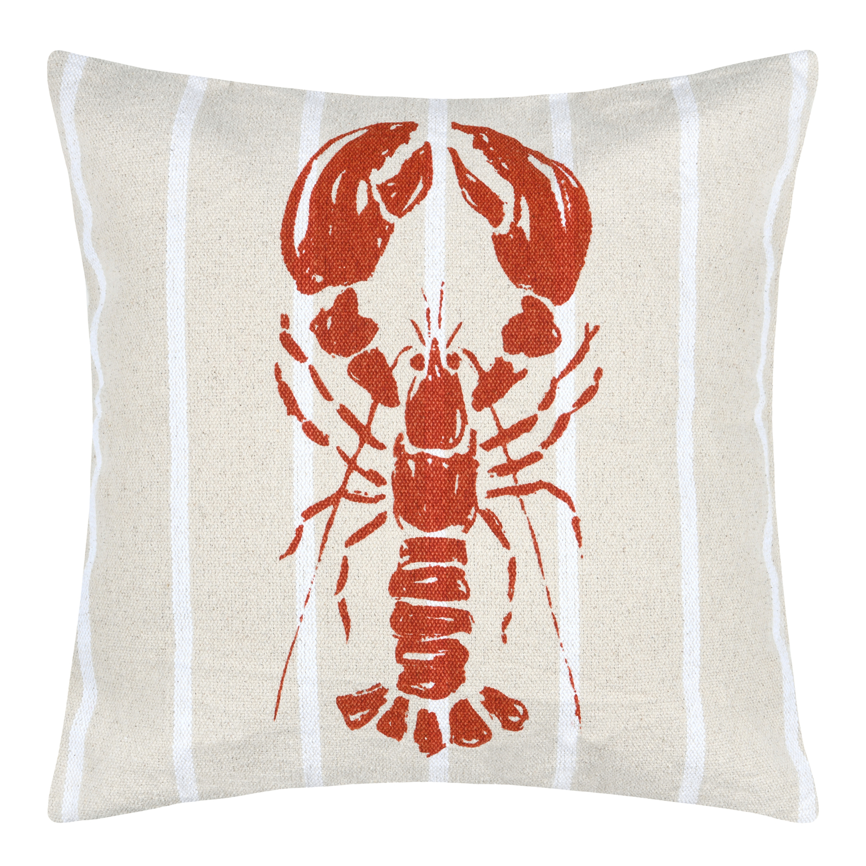Coussin coton motif homard